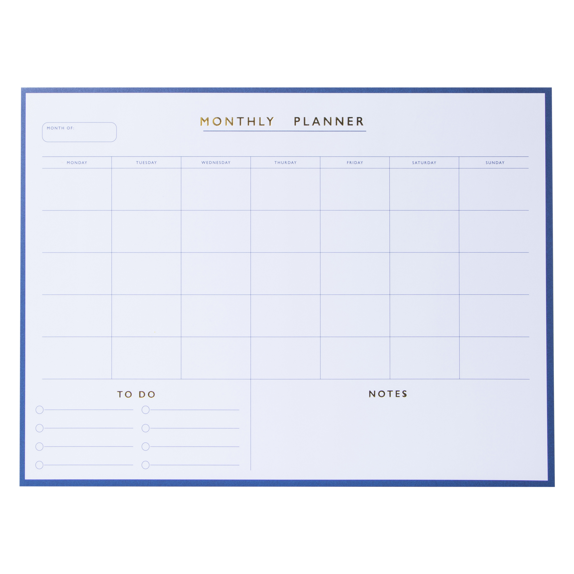 monthly planner calendar & to do list 14in x 10.5in | Five Below