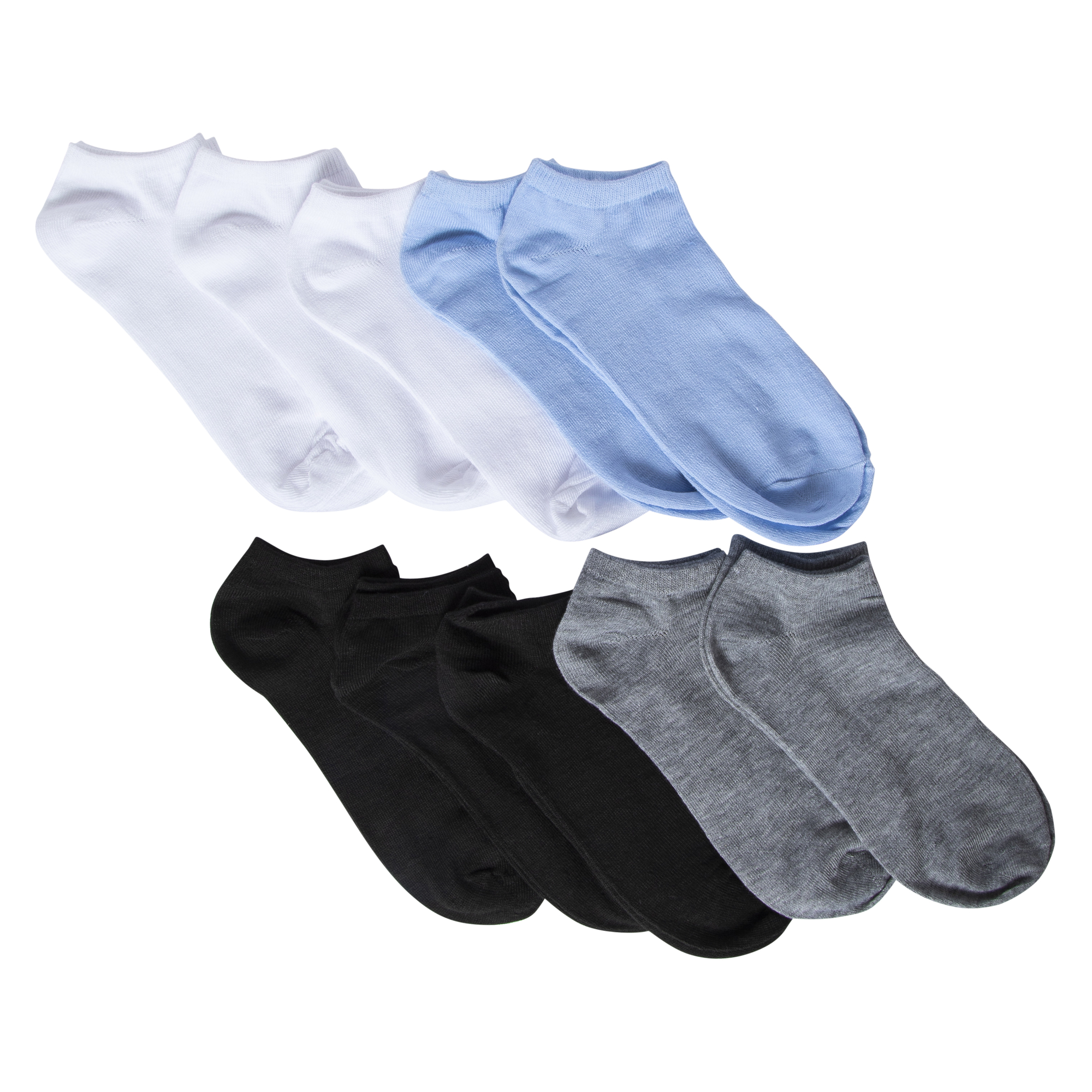 Ankle Socks With Logo LV At Front White/Black/Grey/Dark Grey/Dark Blue - 5  Pairs