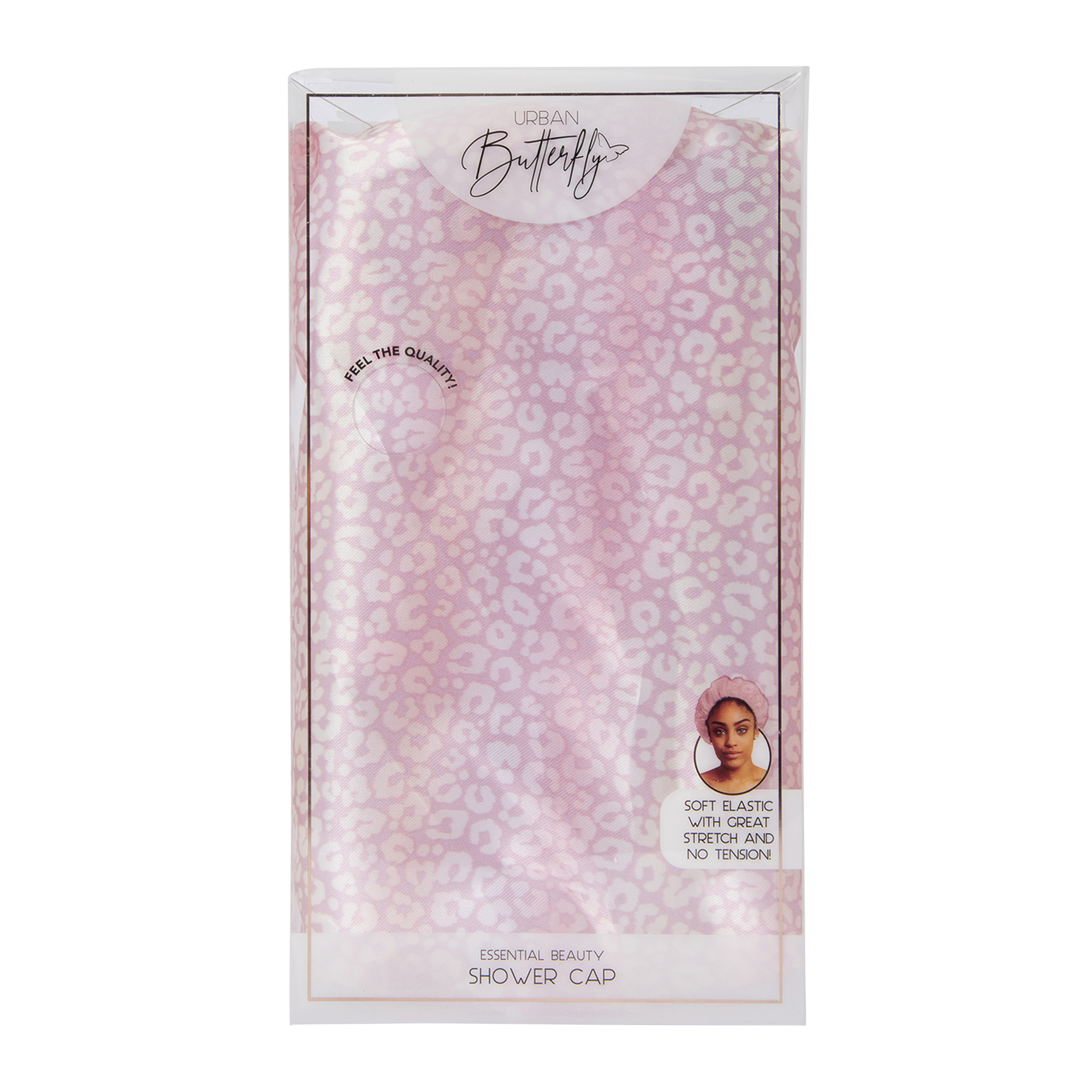 essential beauty shower cap - silver lips