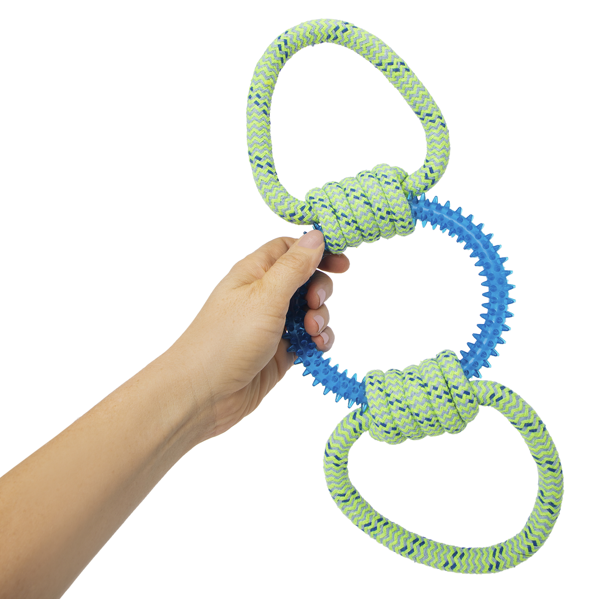 rope ring tug dog toy