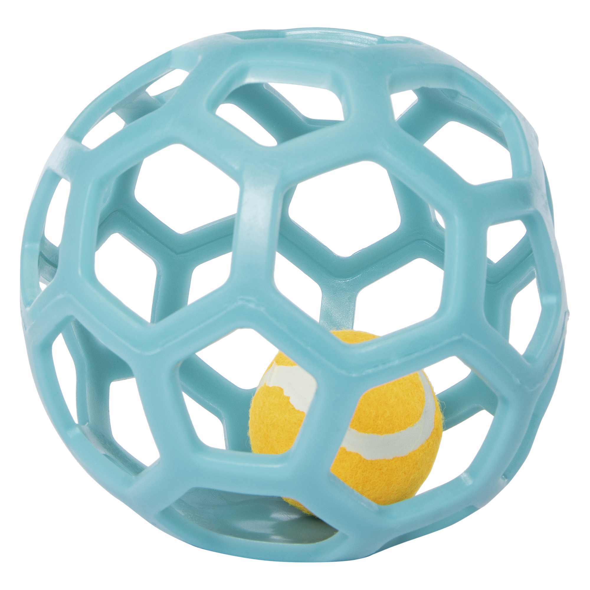 geode tennis ball dog toy 5.5in x 5.8in