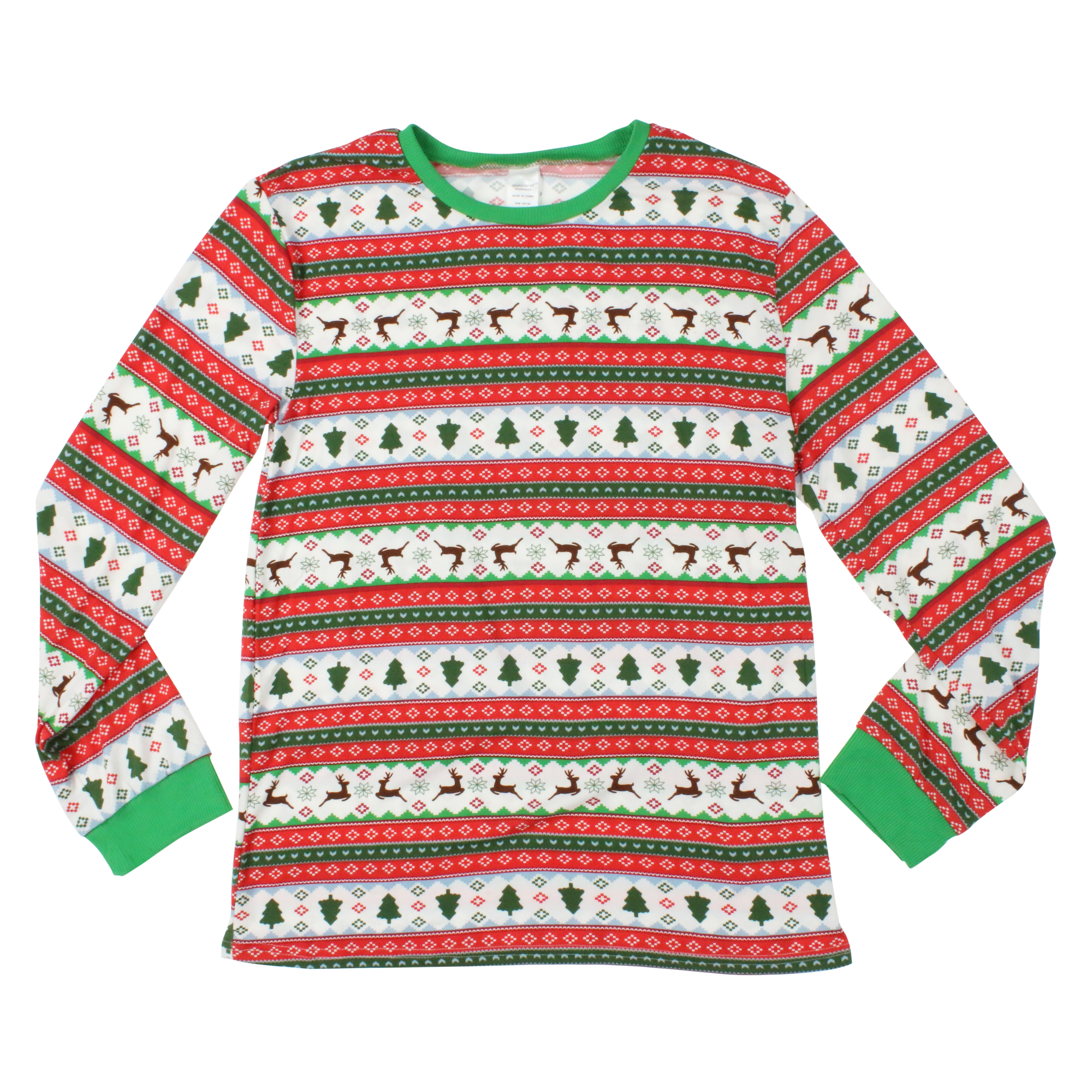 fair isle young mens holiday pajama top
