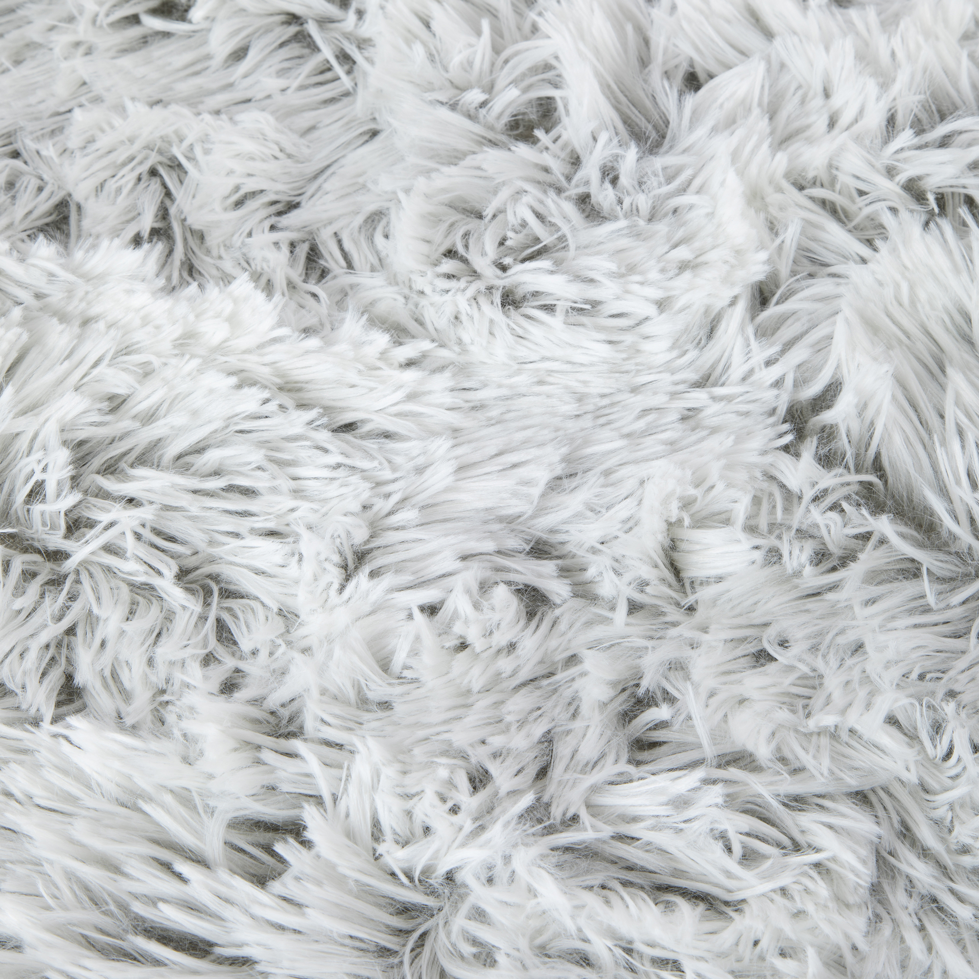 round faux fur accent rug 30in
