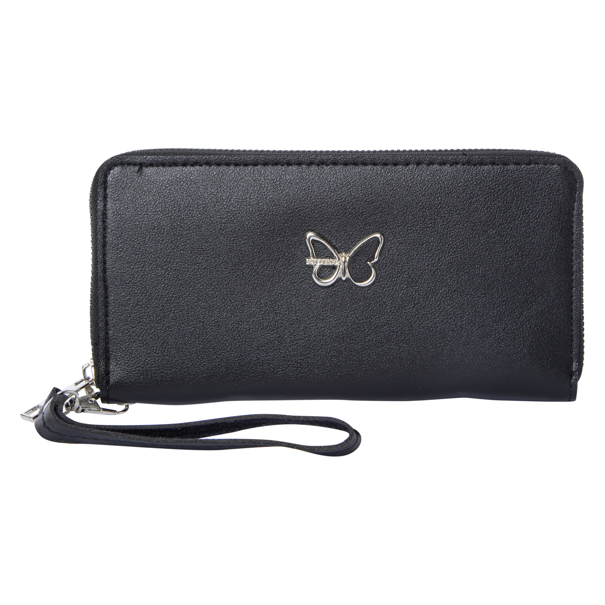 butterfly wristlet wallet 7.4in x 4in