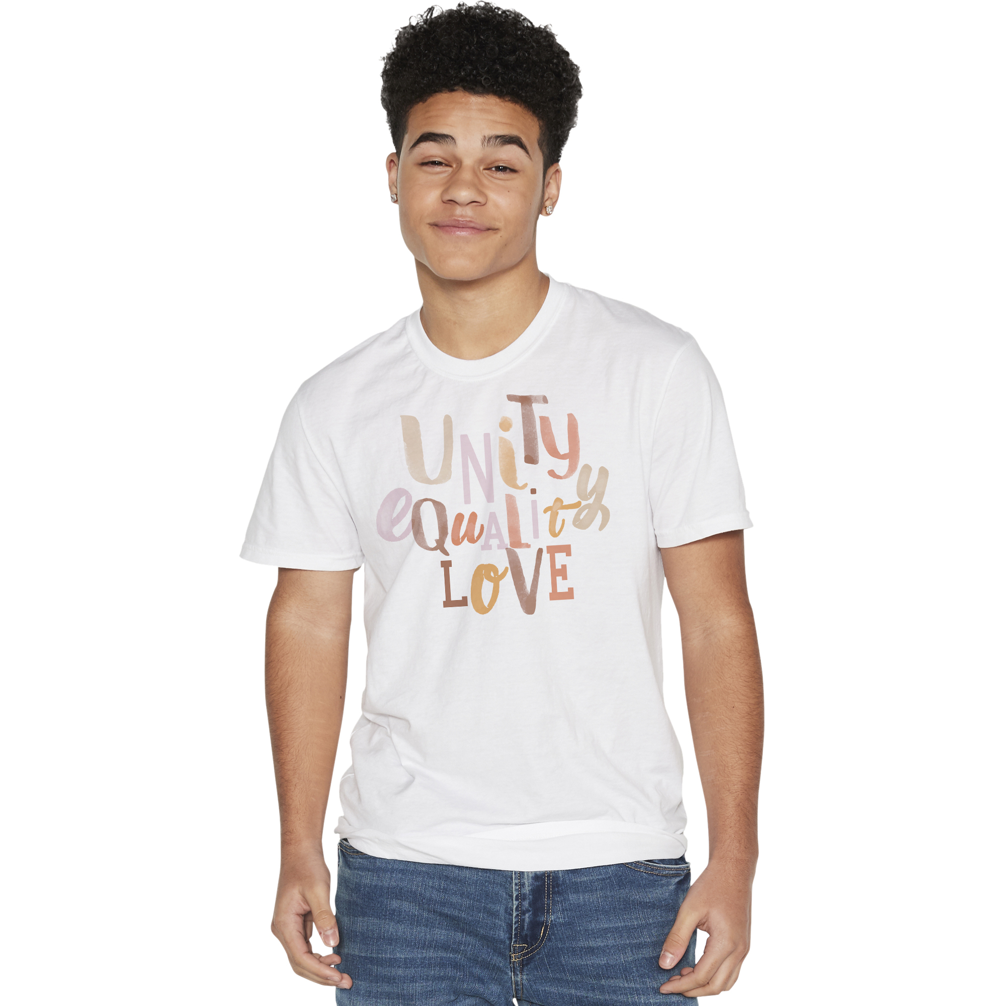 'unity equality love' graphic tee