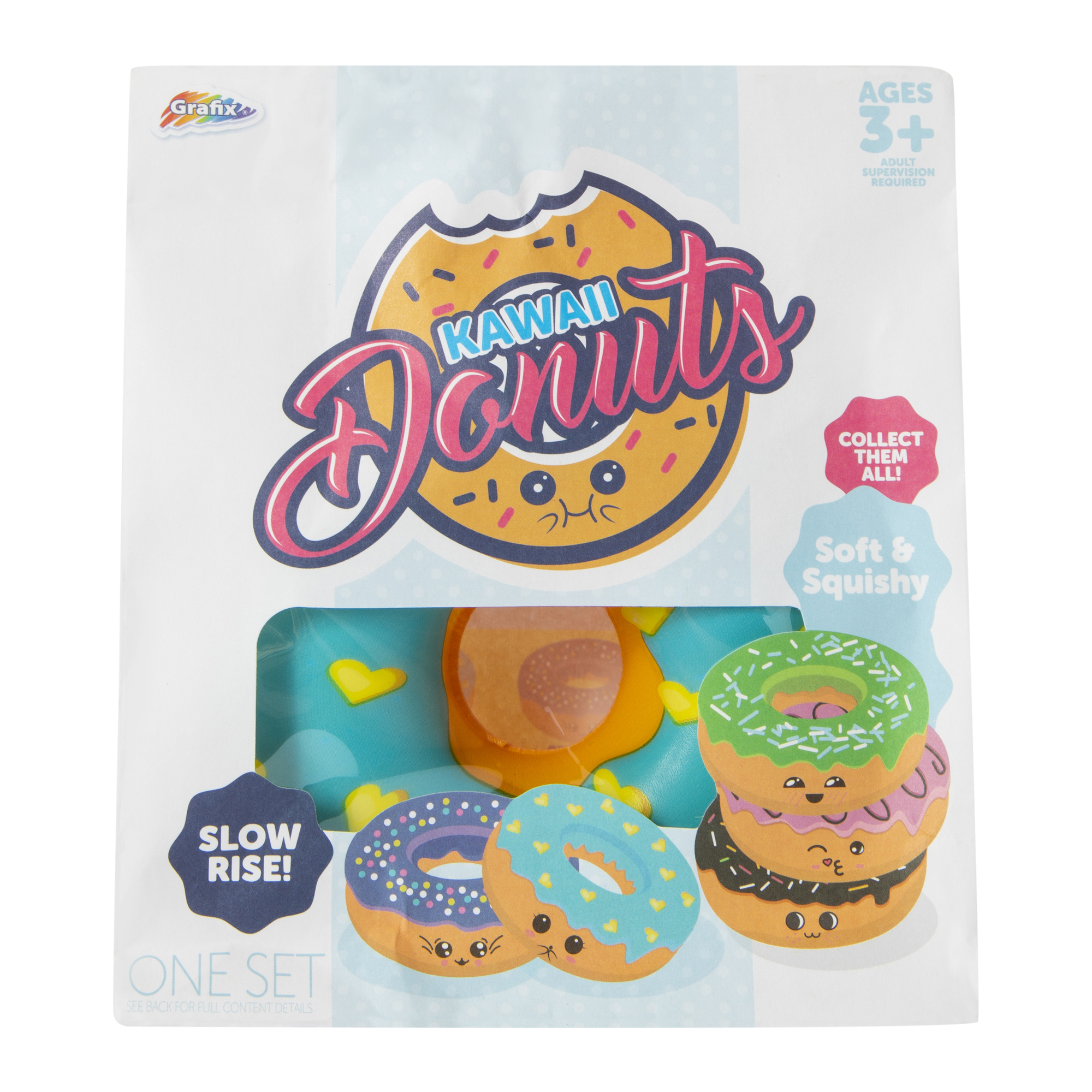 grafix® kawaii donut slow rise squish toy