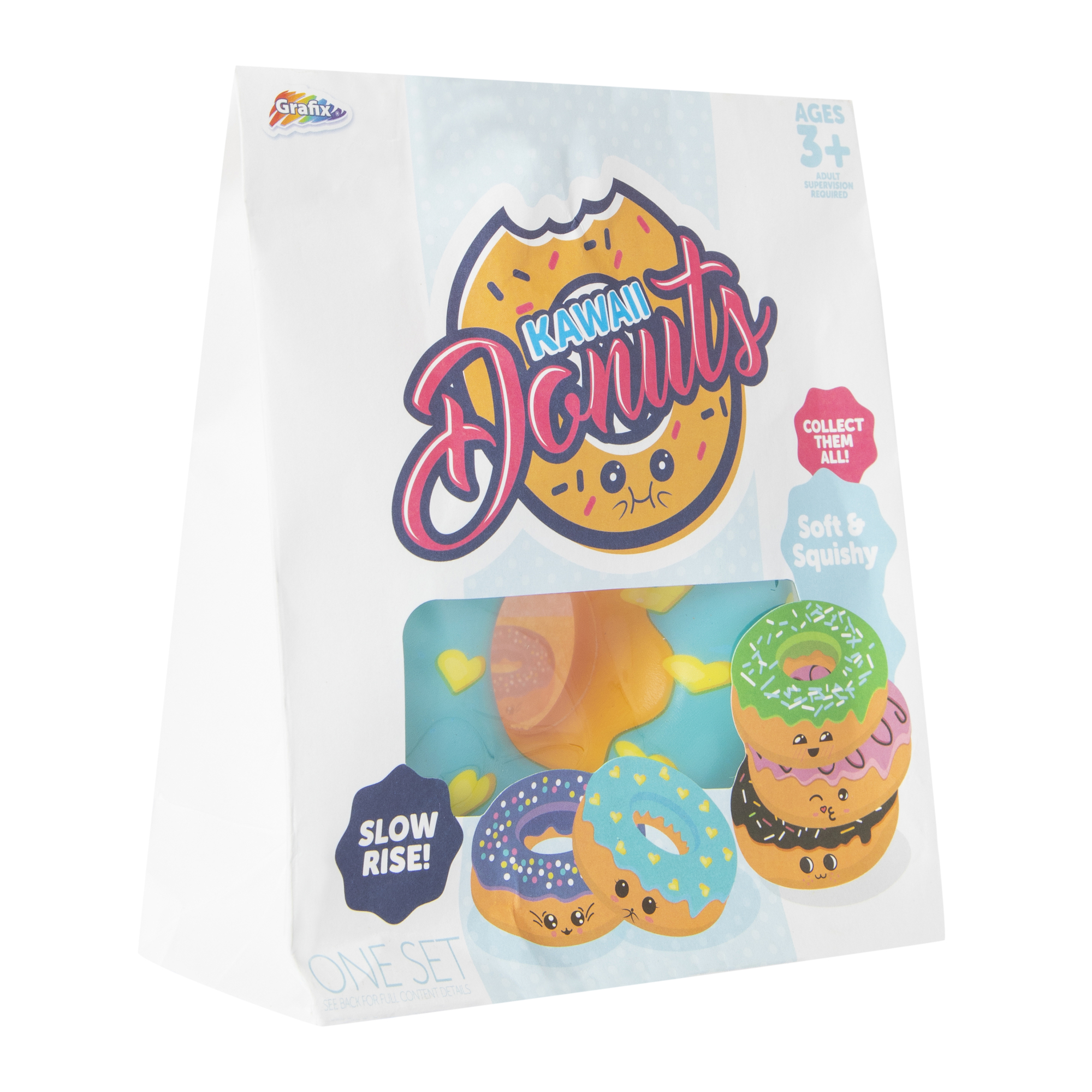 バンクシー Donuts (Chocolate) エスタンプリトグラフ grafix® kawaii donut slow rise squish toy | Five Below