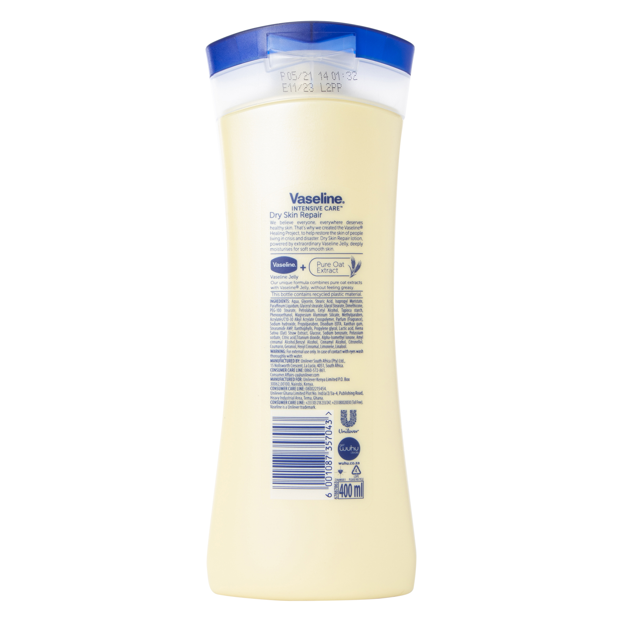 vaseline® intensive care™ dry skin repair lotion with pure oat extract 13.5oz