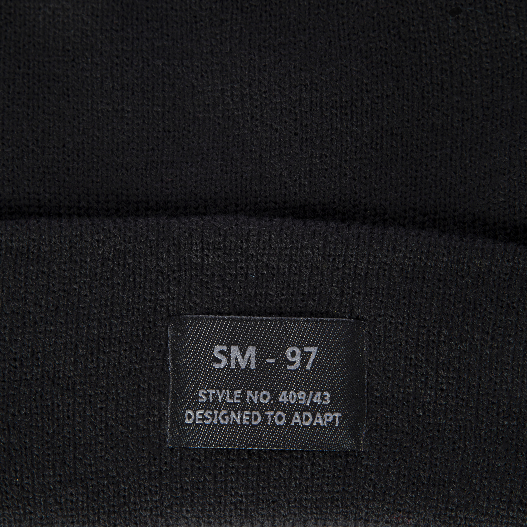 lightweight knit cuff beanie with patch