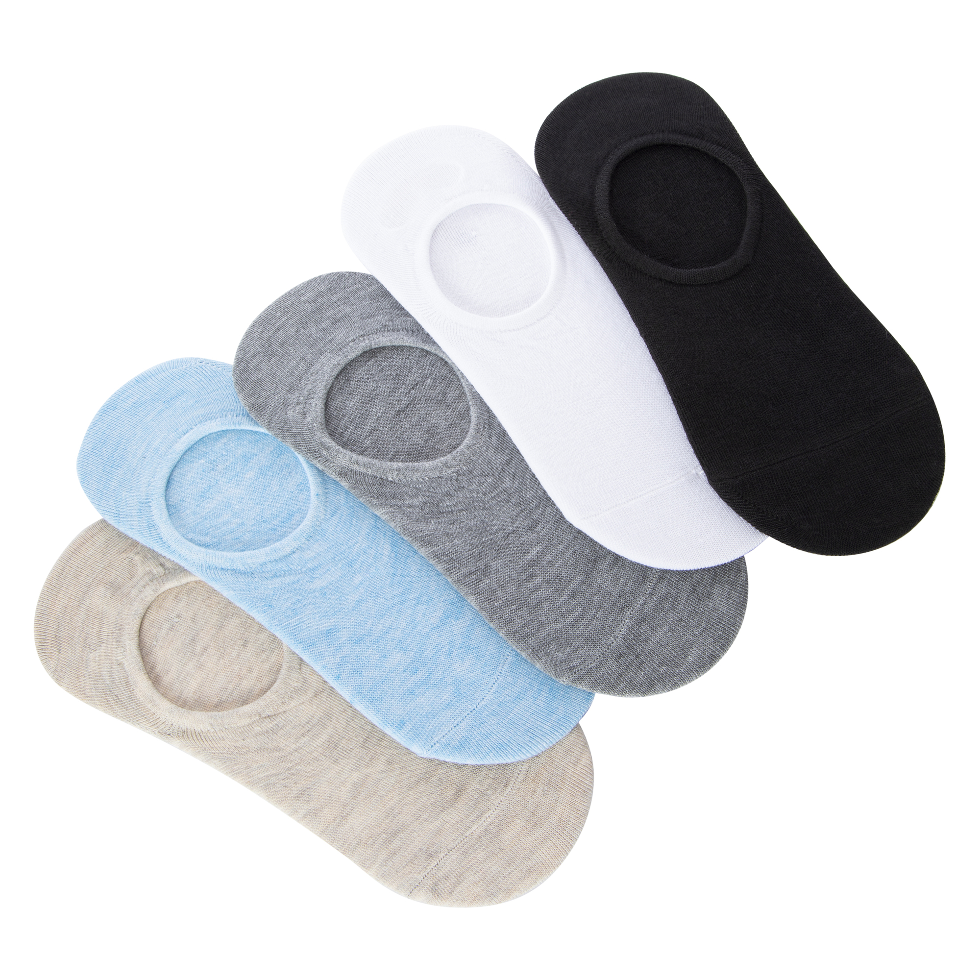 5-Pack Ladies No-Show Sneaker Socks - Solid