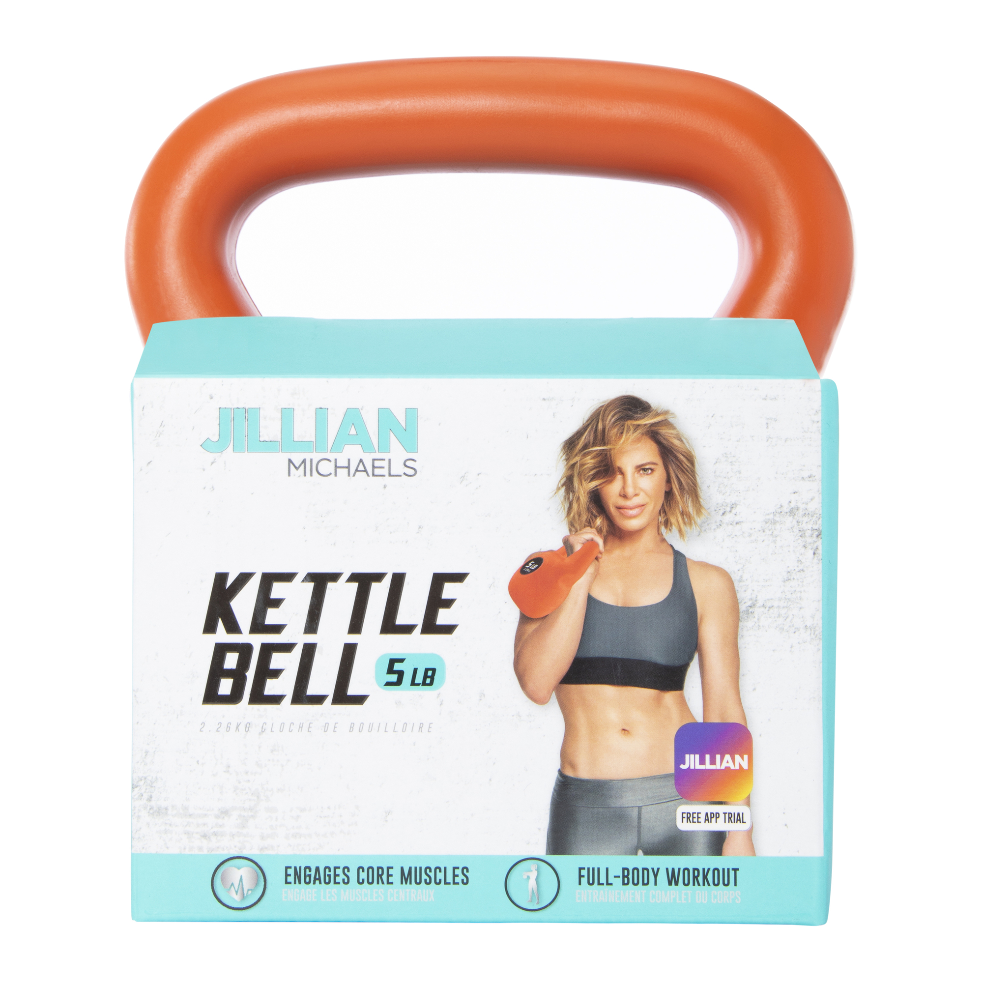 Jillian Michaels Single 5 Lb Kettle Bell Gym Weights Dumbbell