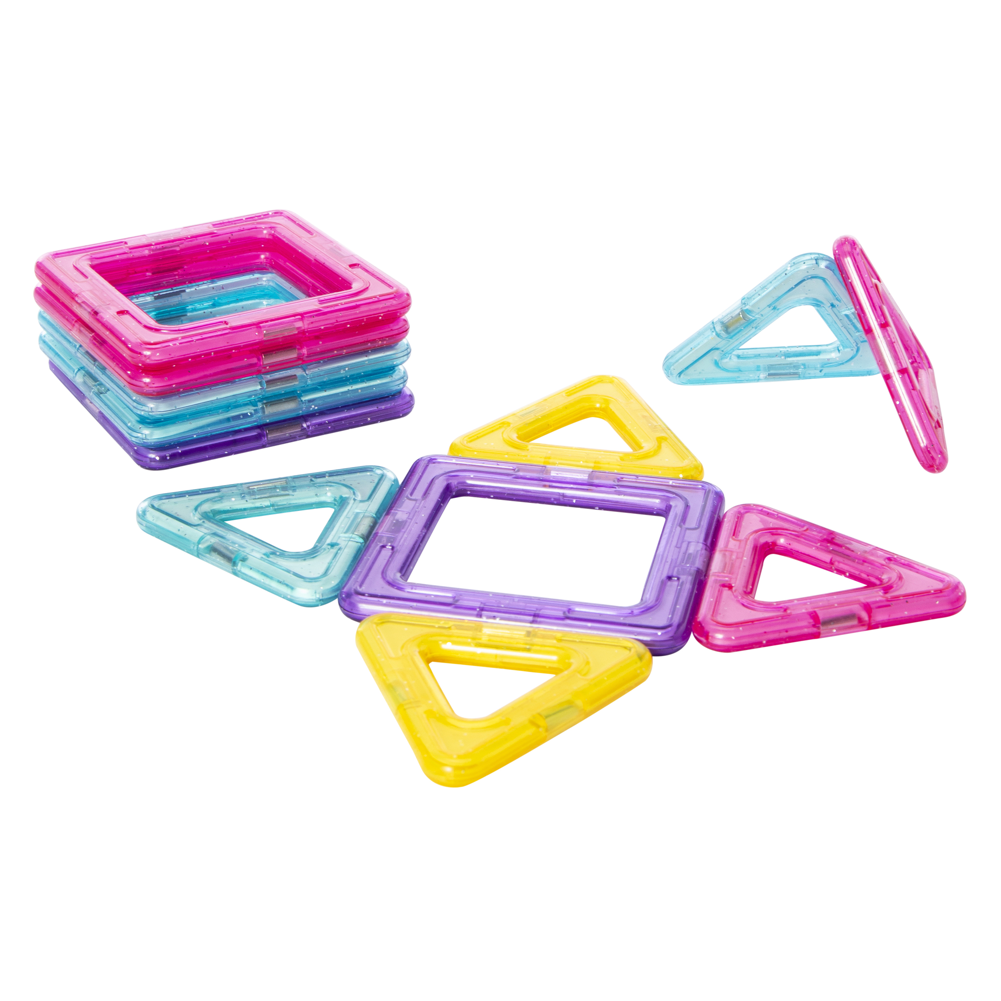 glitter magnebuilds magnetic building blocks 12-pieces