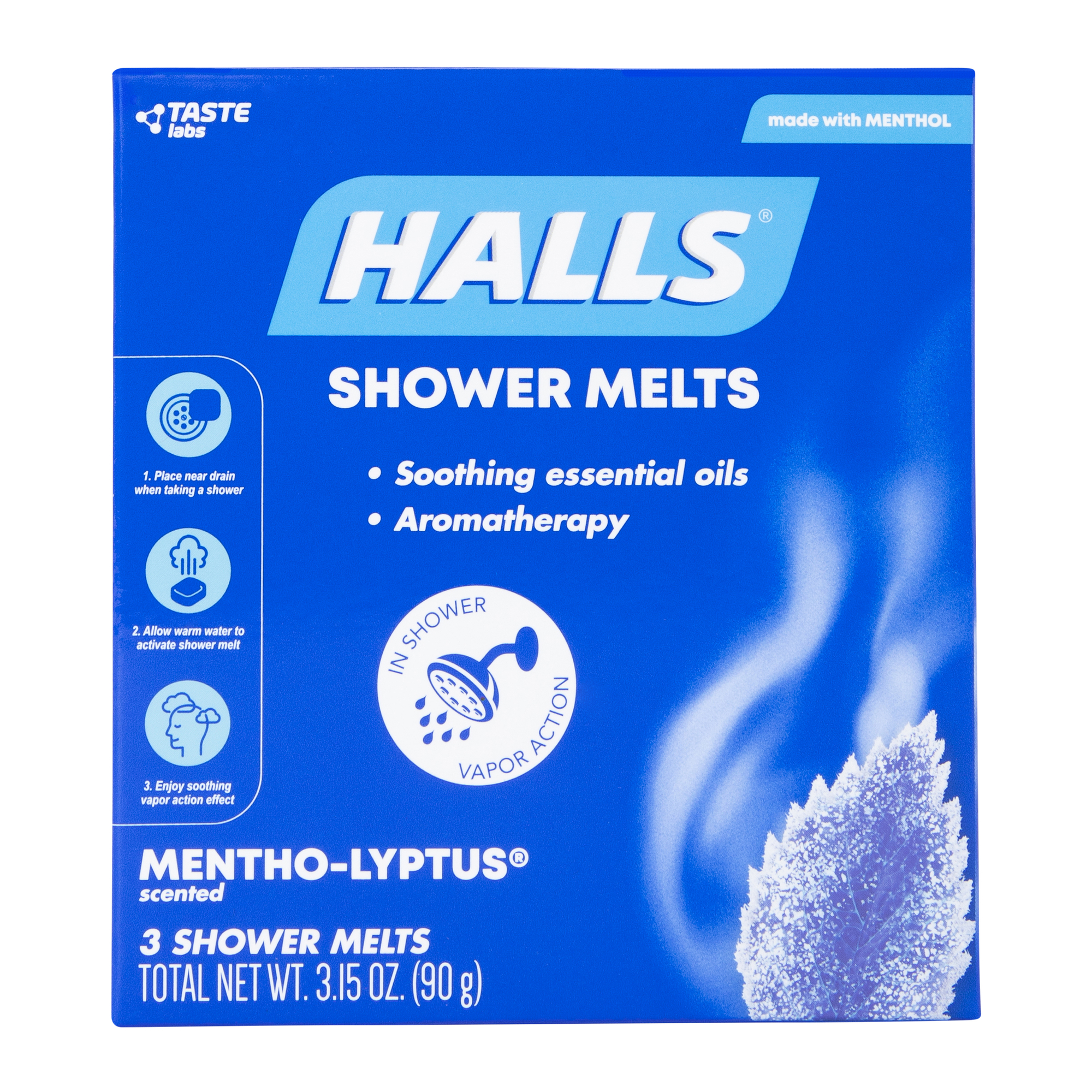 halls® shower melts mentho-lyptus® 3-count