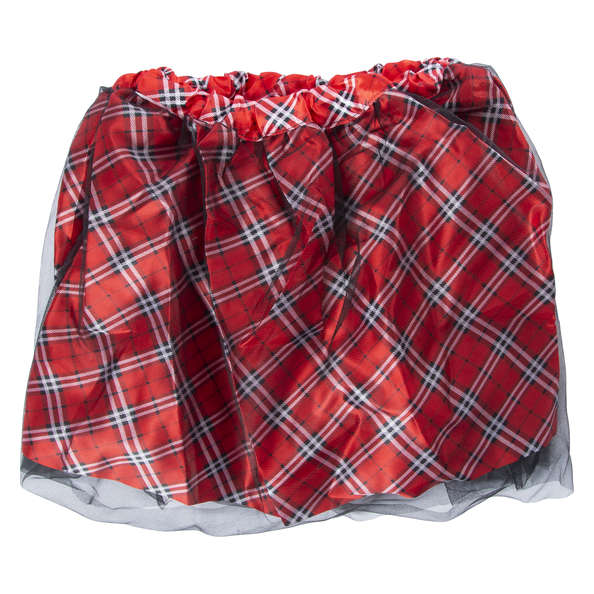 halloween red plaid tutu skirt