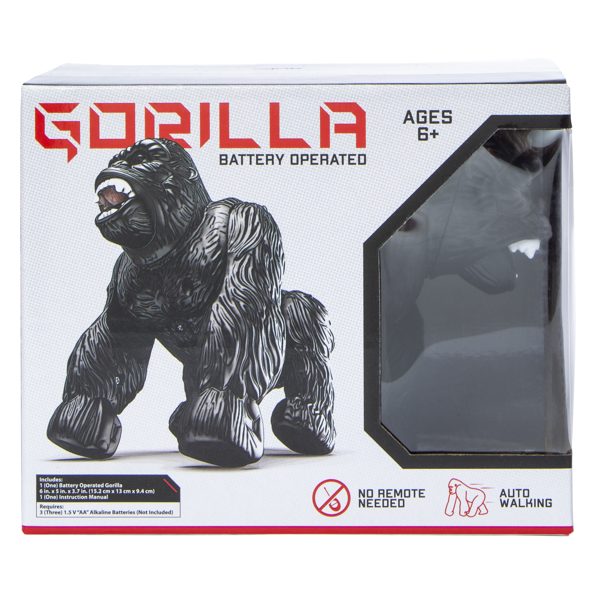 walking gorilla battery operated toy 6in