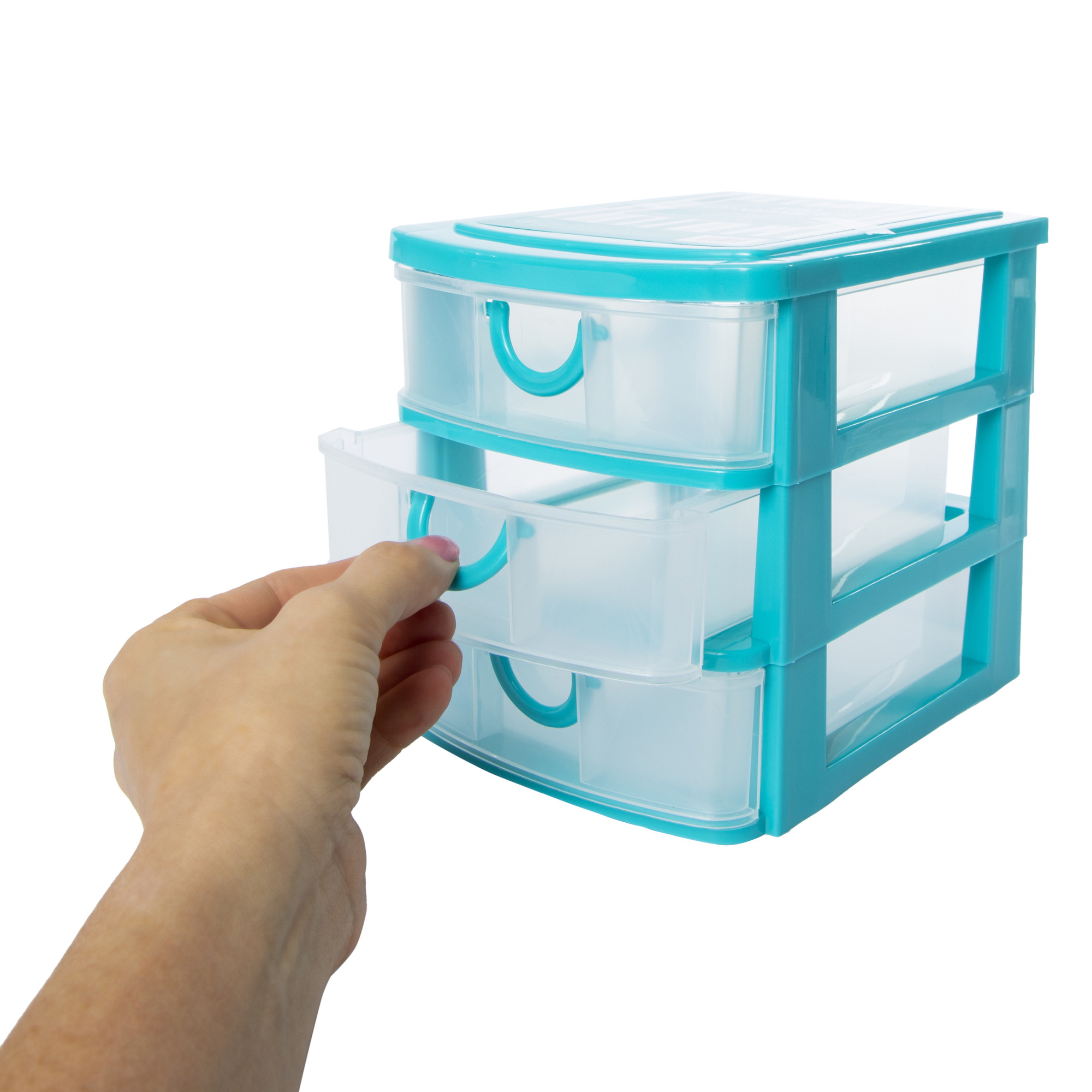 stackable 3-drawer mini organizer 7.5in x 6.3in