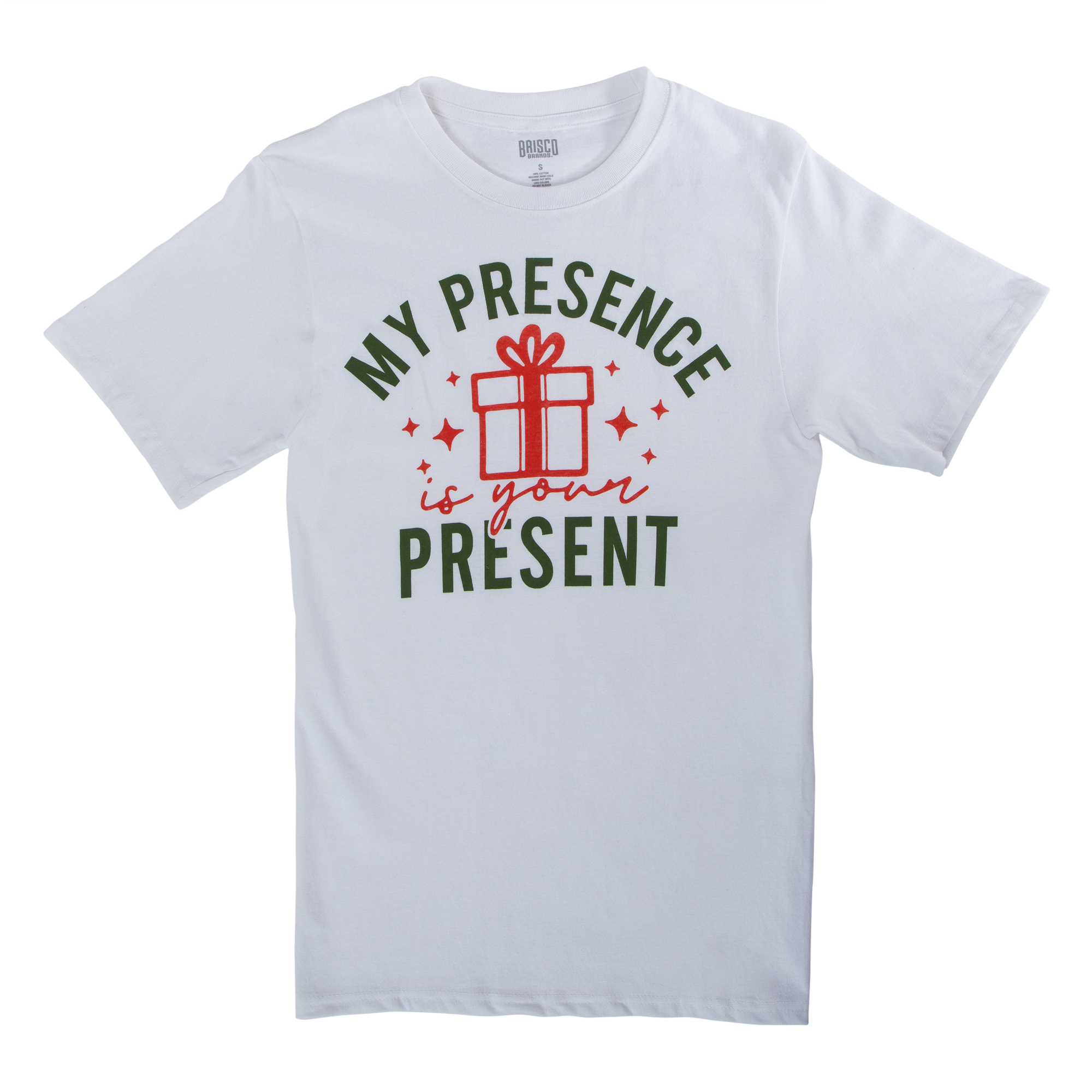 my presence is your present' holiday graphic tee