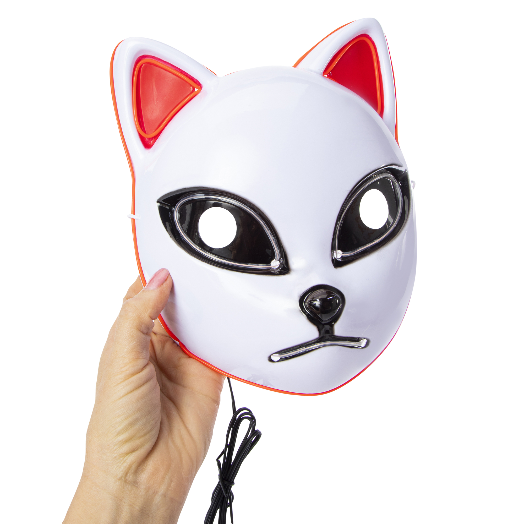 LED halloween mask 9.7in x 7.3in