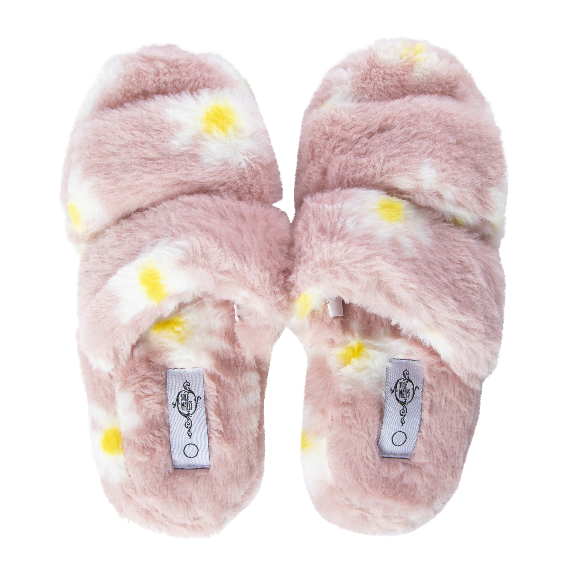 Faux Fur Double Band Slippers