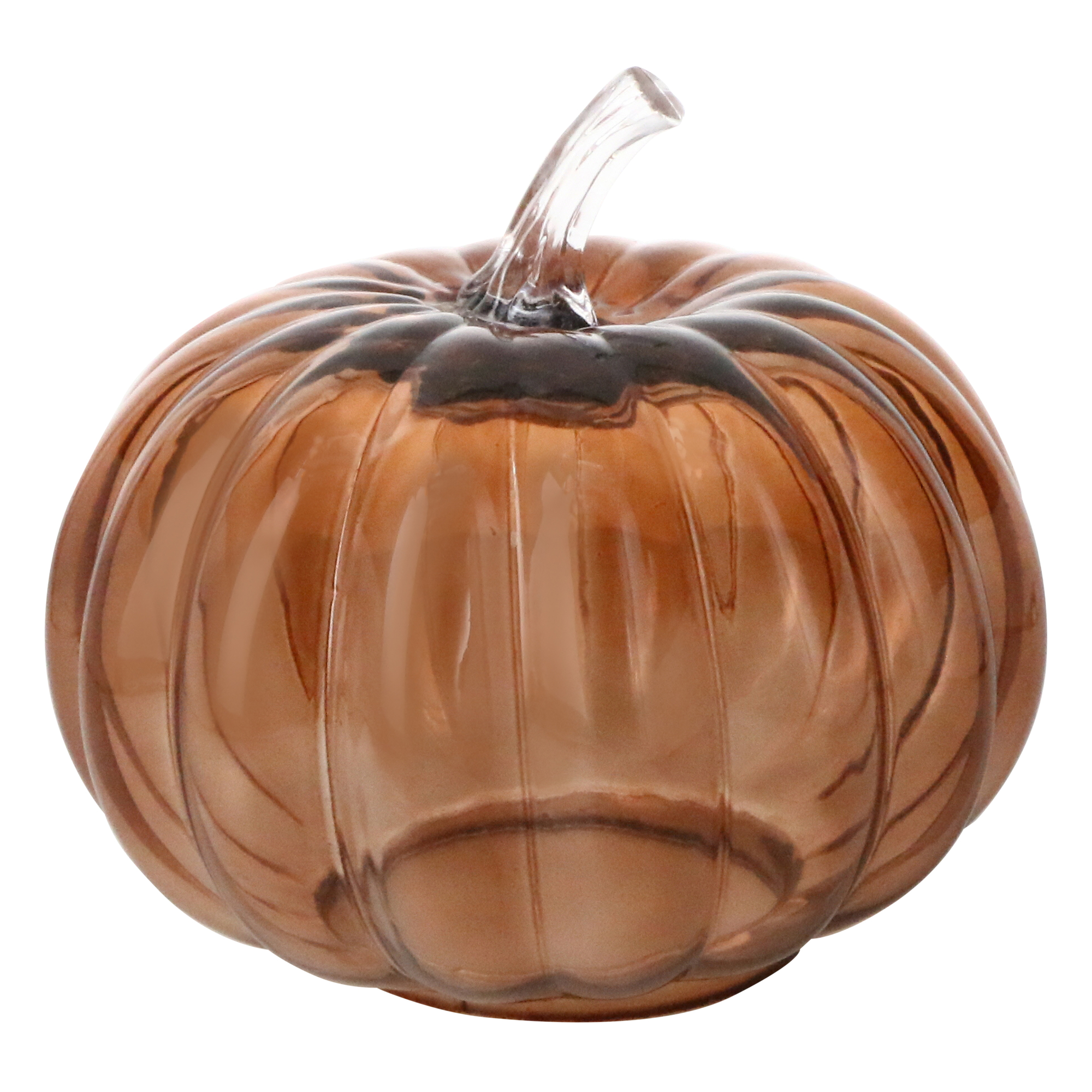 decorative glass pumpkin 6in