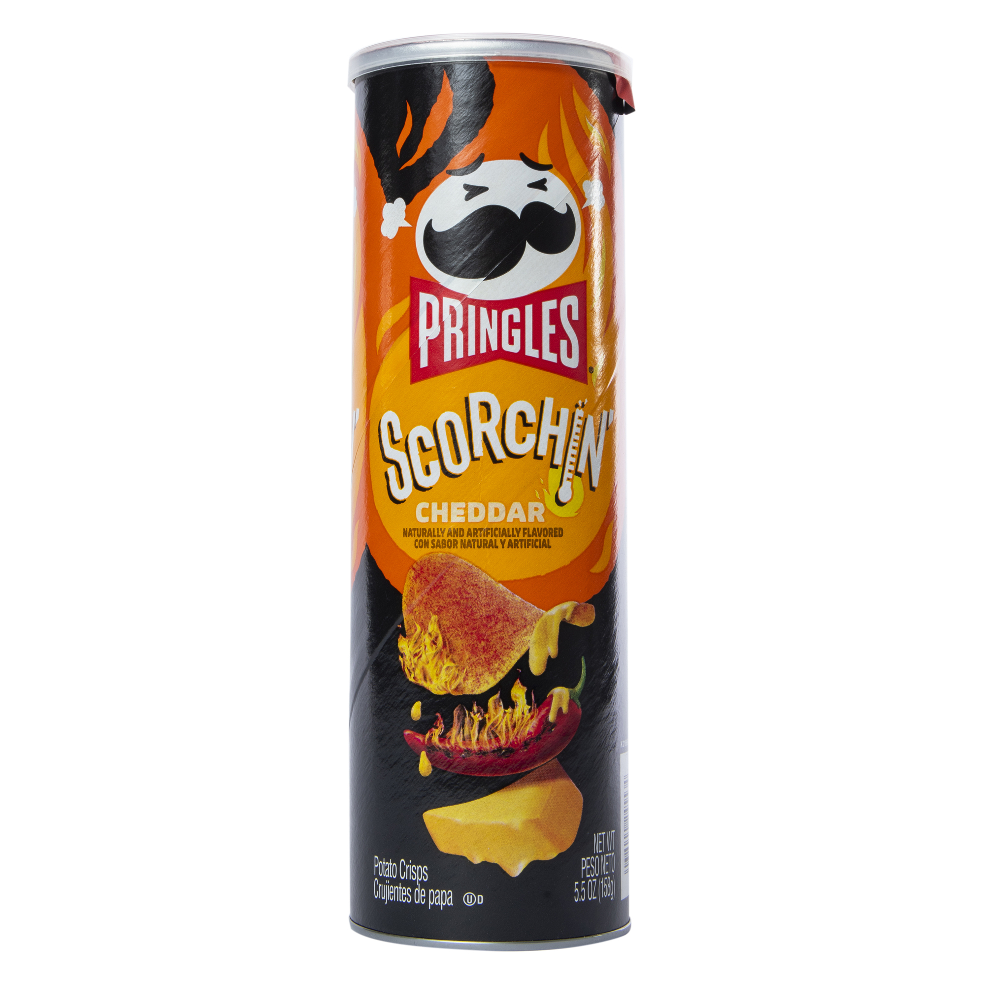 pringles® scorchin’ cheddar potato crisps 5.5oz