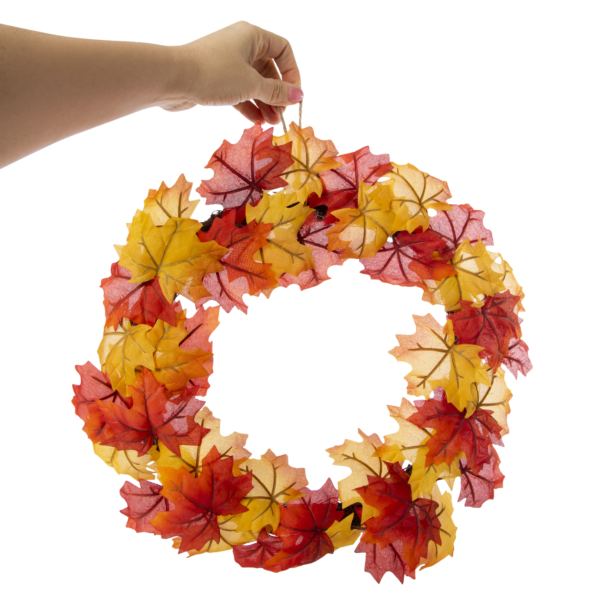 fall leaves wreath 18in
