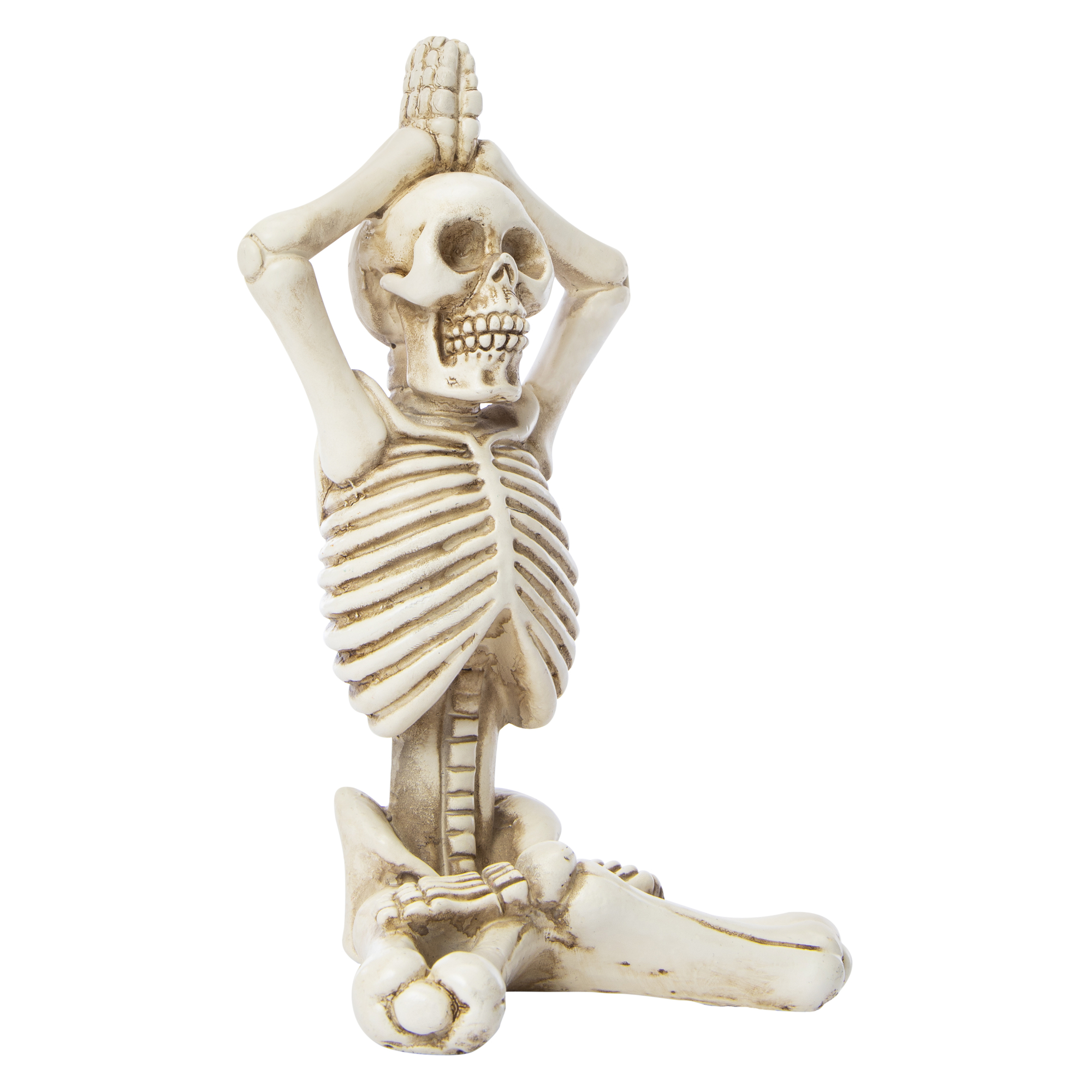 yoga skeleton figurine 5in