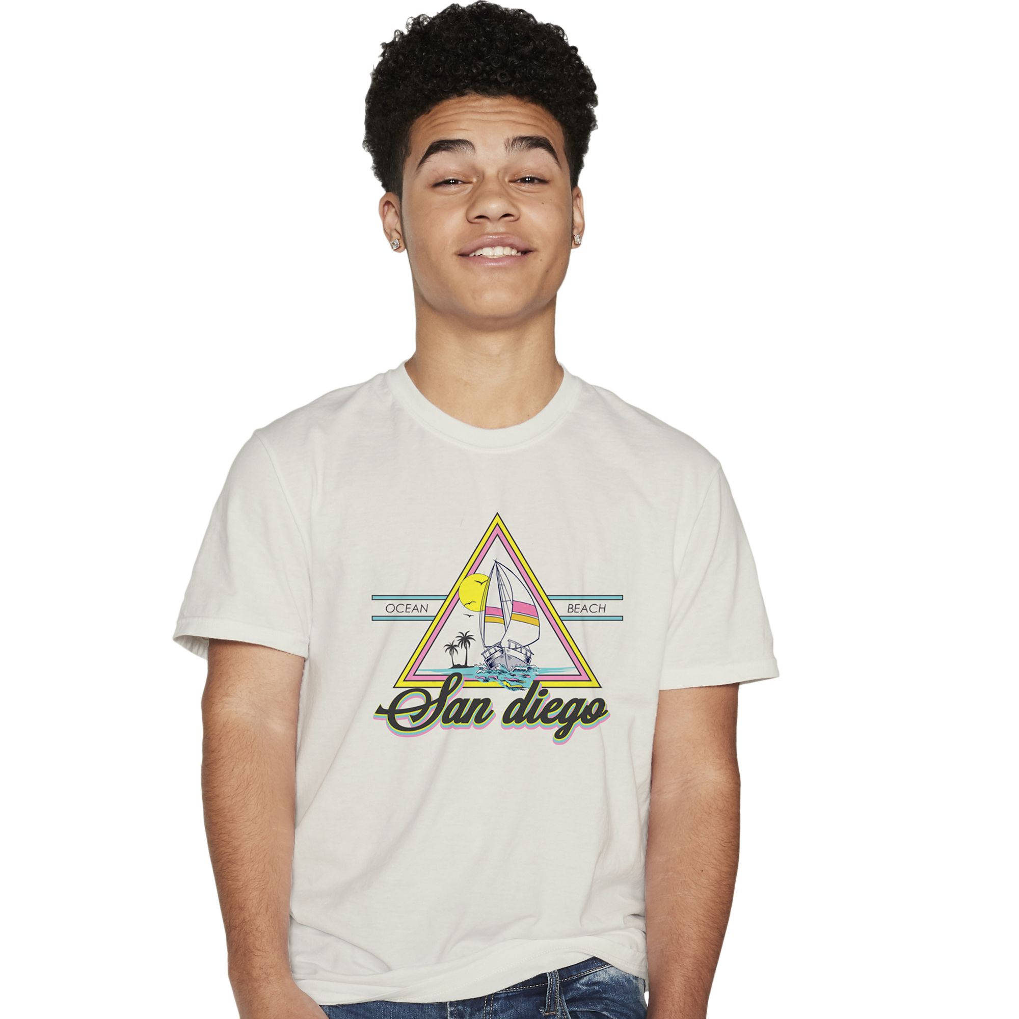 500 LEVEL San Diego California Graphic T-Shirt - Soft Cotton, True To Size Fit - View #7