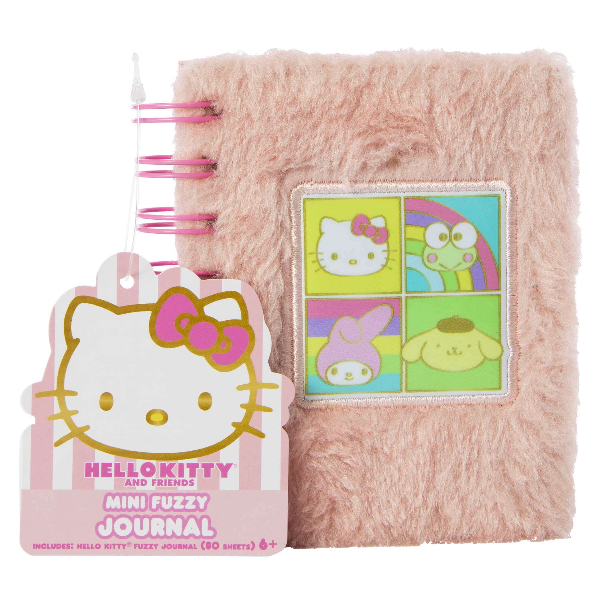 hello kitty & friends® mini fuzzy journal 80 sheets