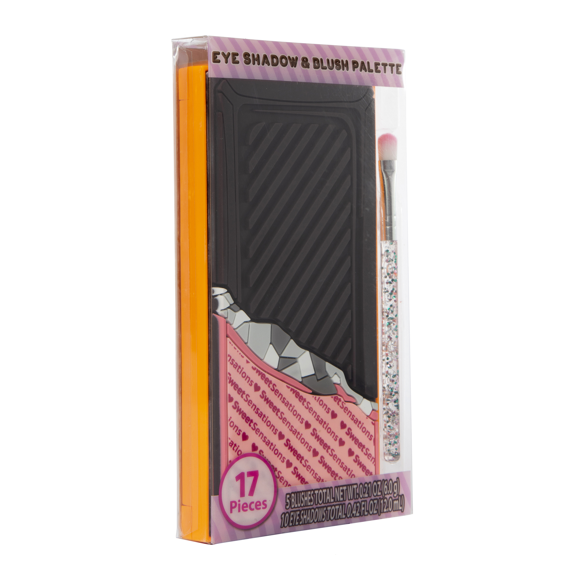 sweet sensations eye shadow & blush palette 17-piece