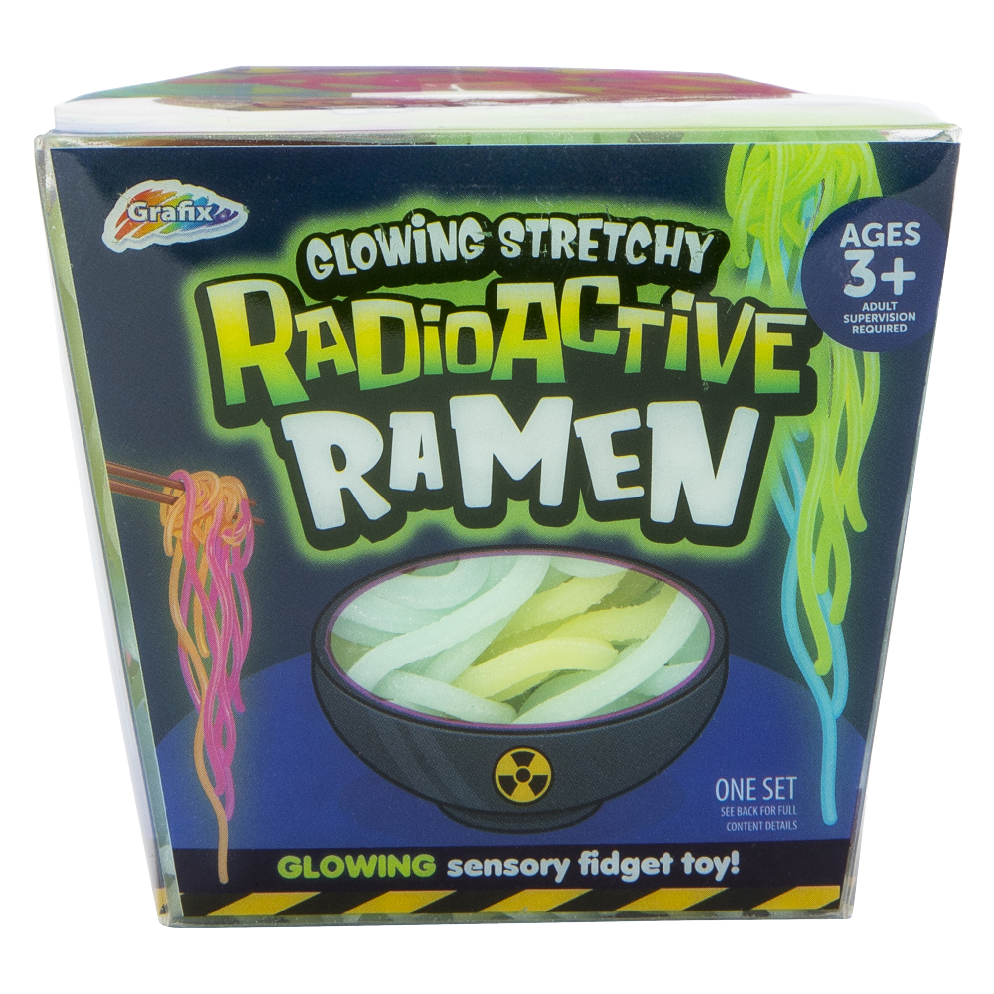 radioactive ramen glowing sensory fidget toy