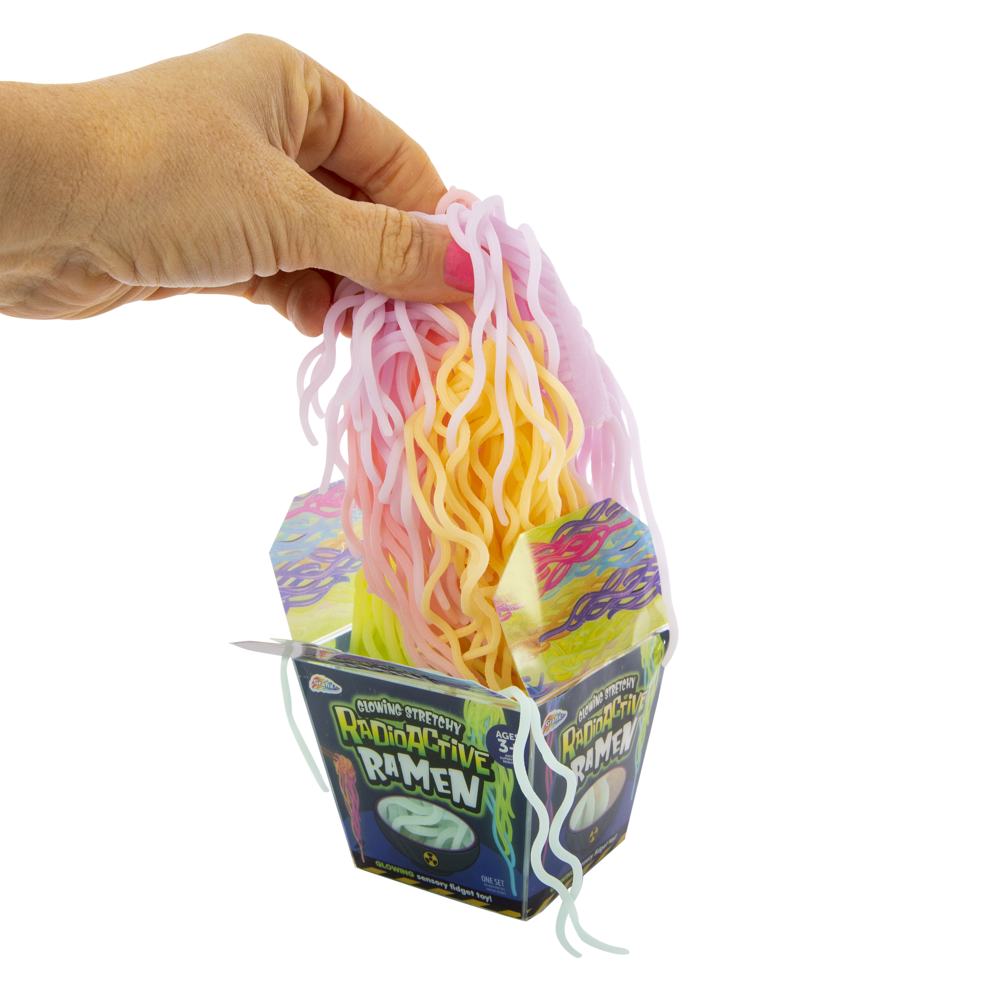 radioactive ramen glowing sensory fidget toy