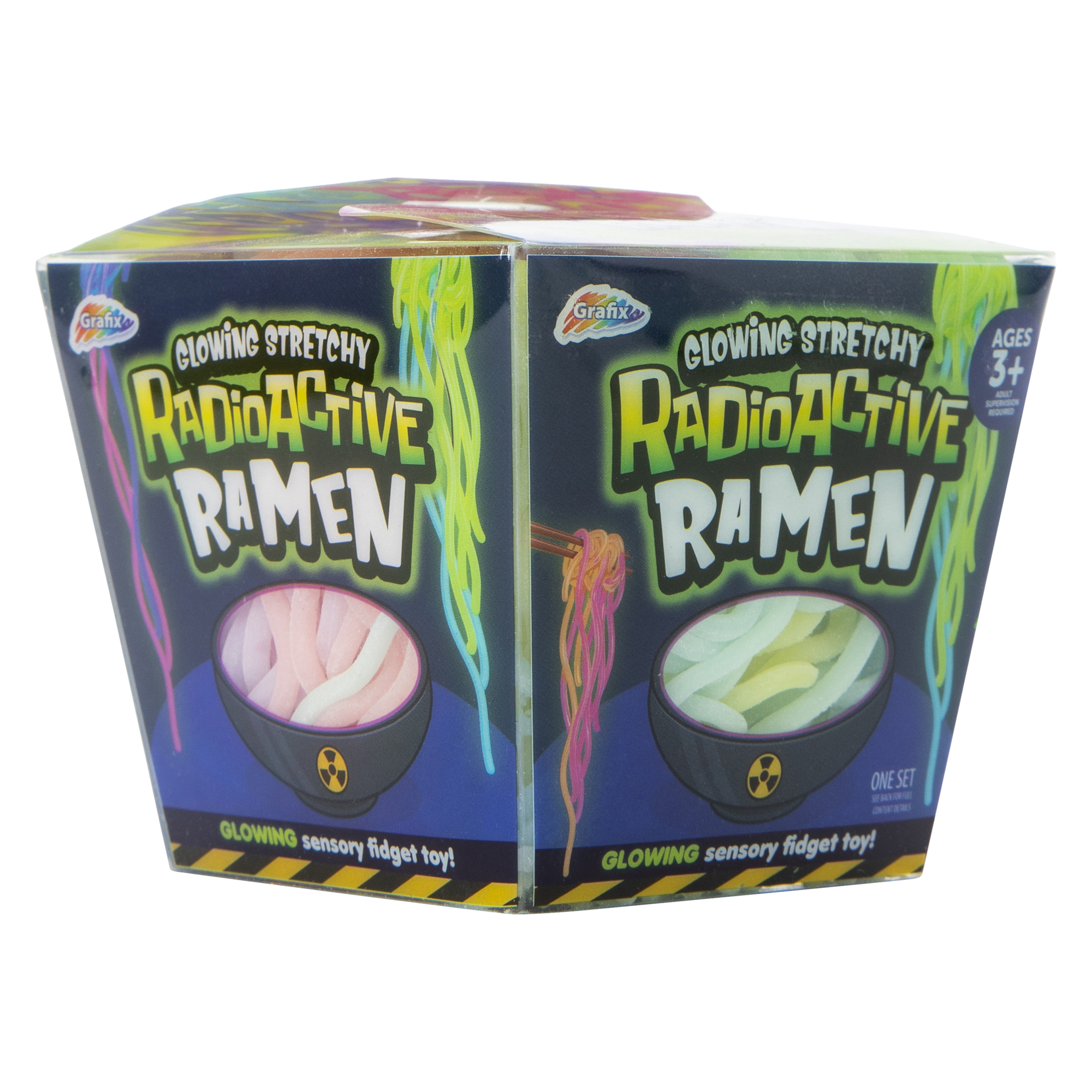 radioactive ramen glowing sensory fidget toy