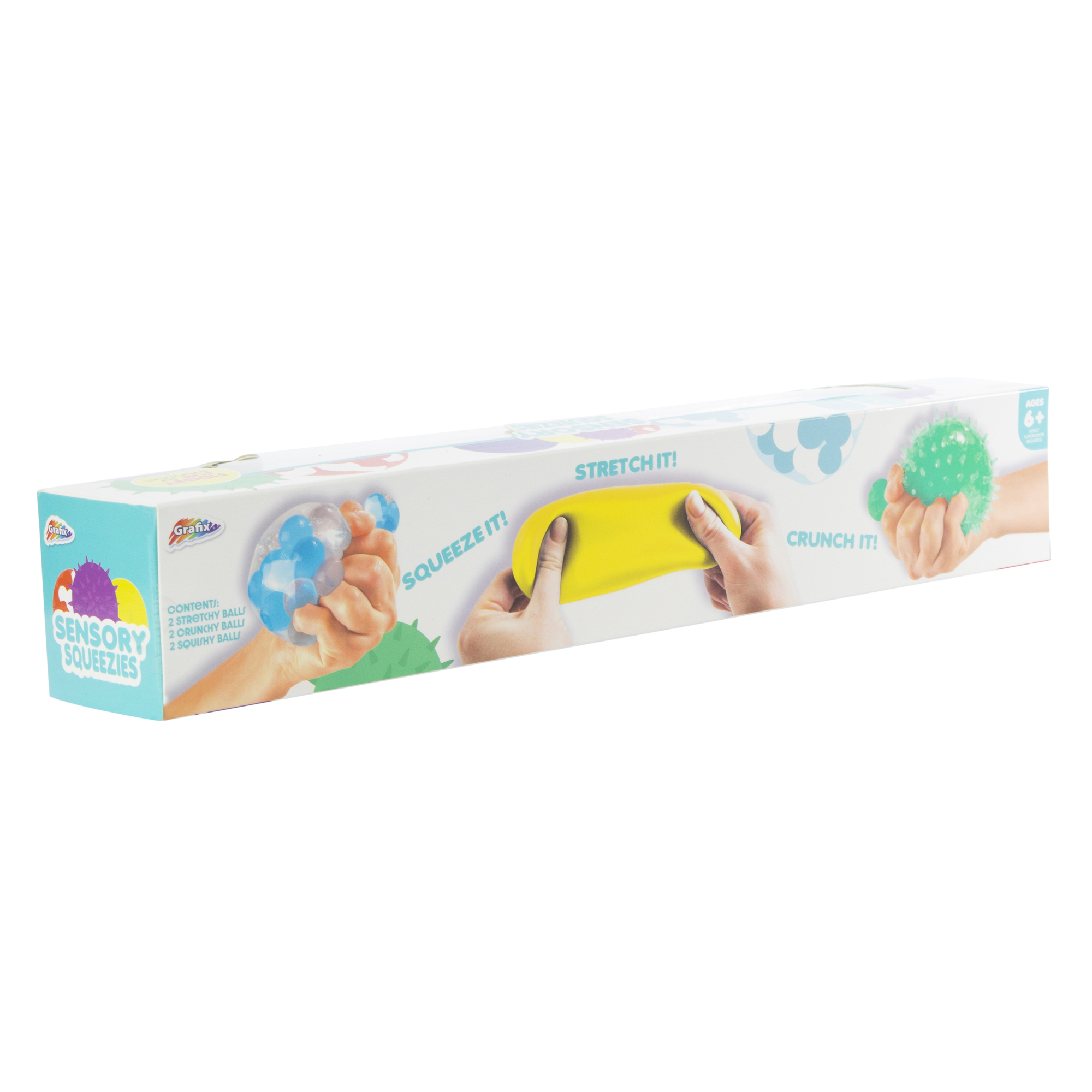 6-pack sensory squeezies fidget ball toy set