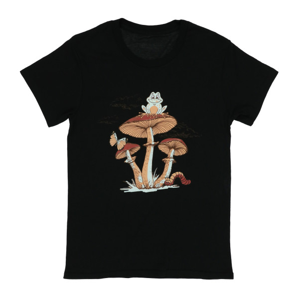 frog & mushroom graphic tee