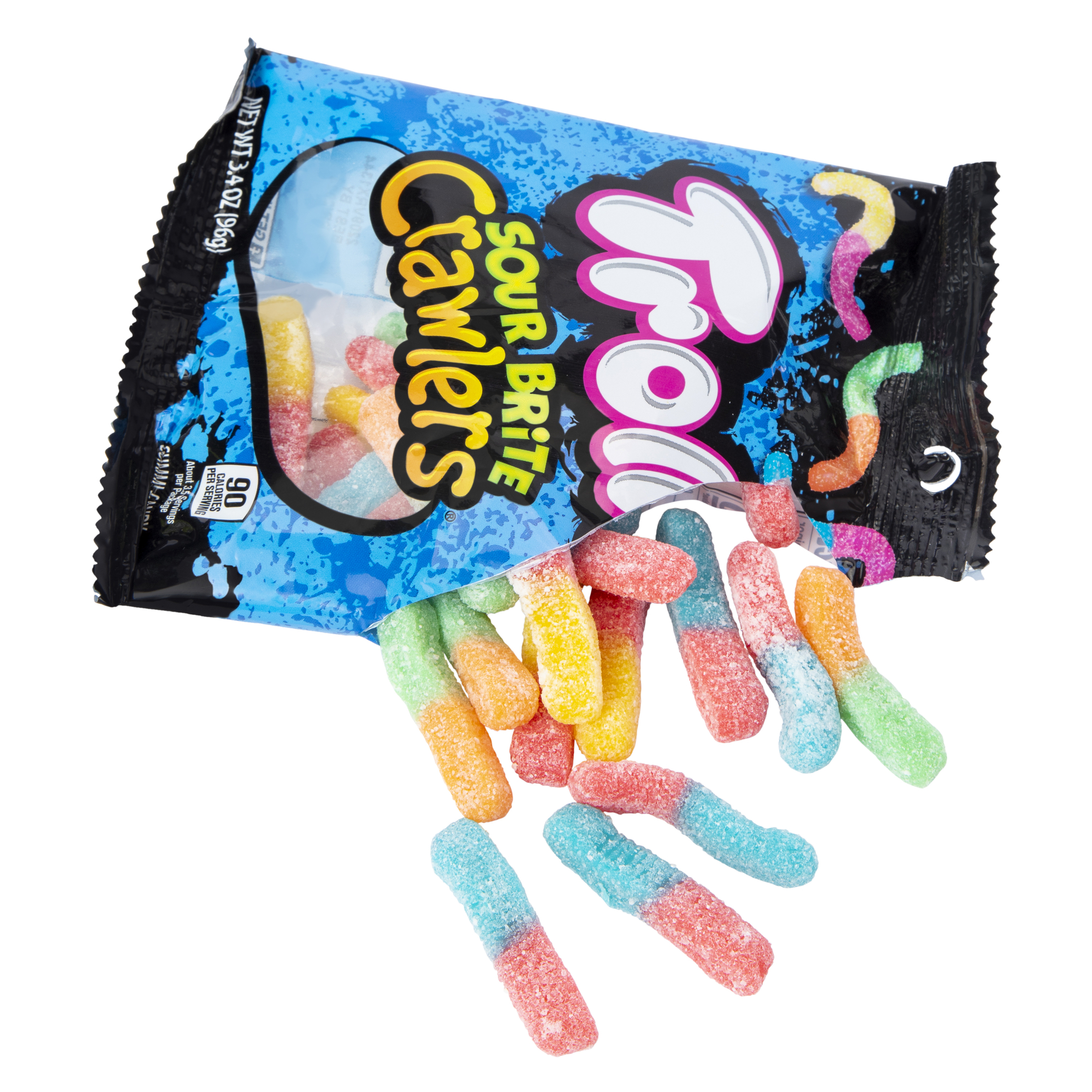 trolli® sour brite crawlers 3.4oz candy bag