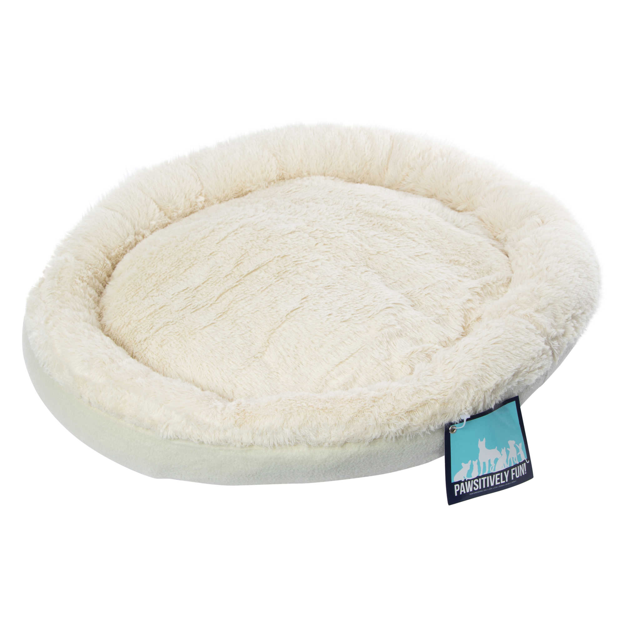 plush round pet bed 22in