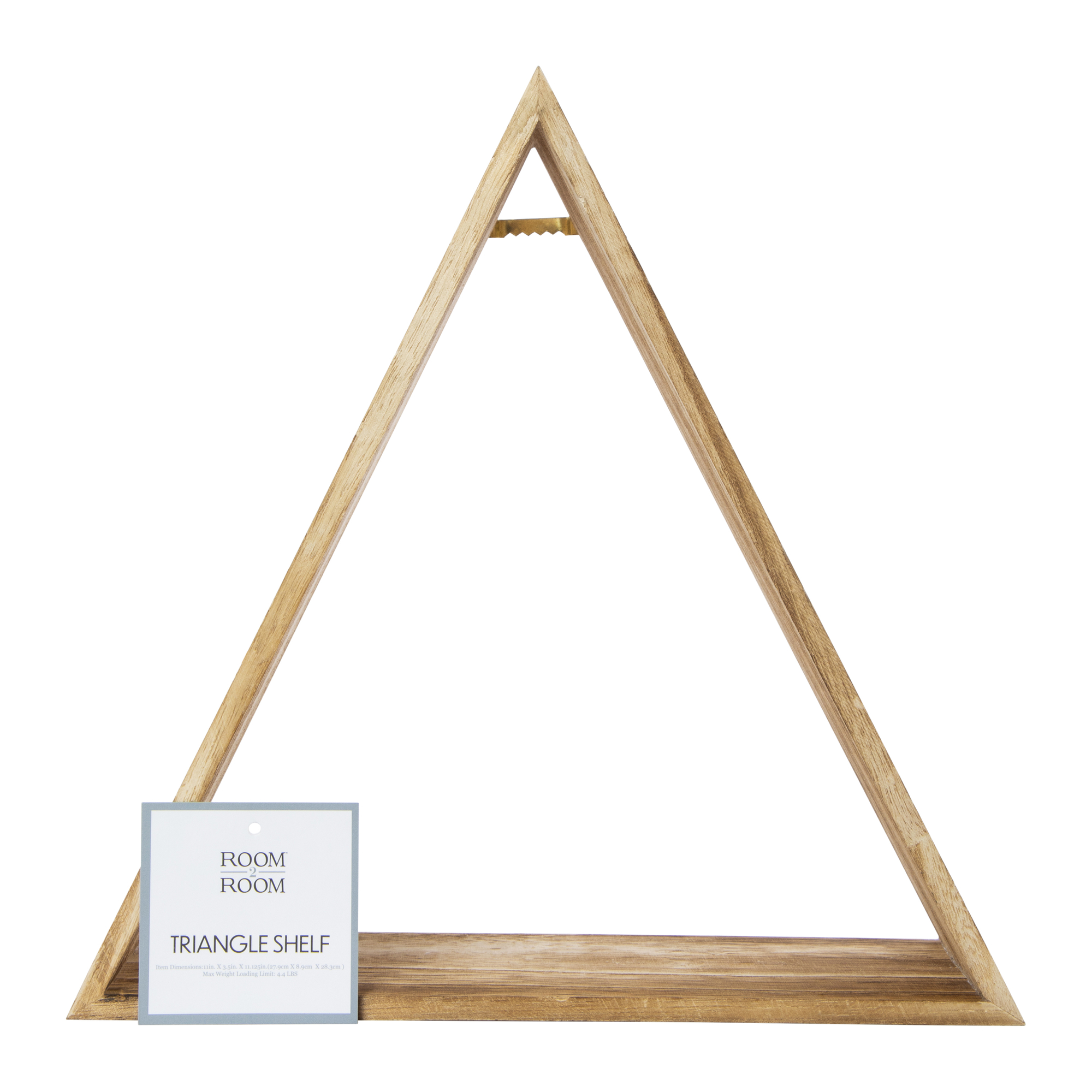 small wooden triangle shelf 11in