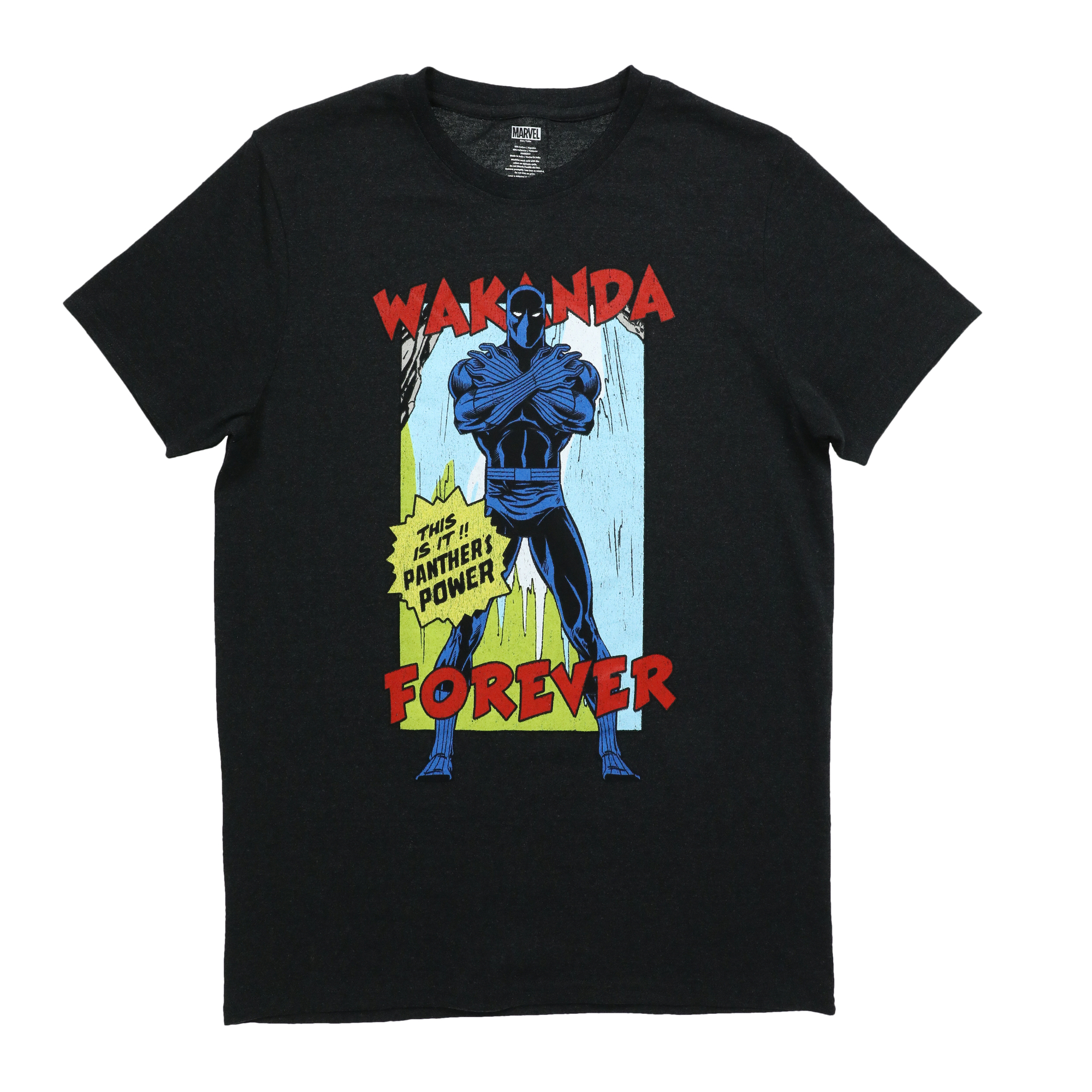 Camiseta Marvel Black Panther Wakanda - Diseño De Ciudad, Licencia Oficial, Algodón Ligero