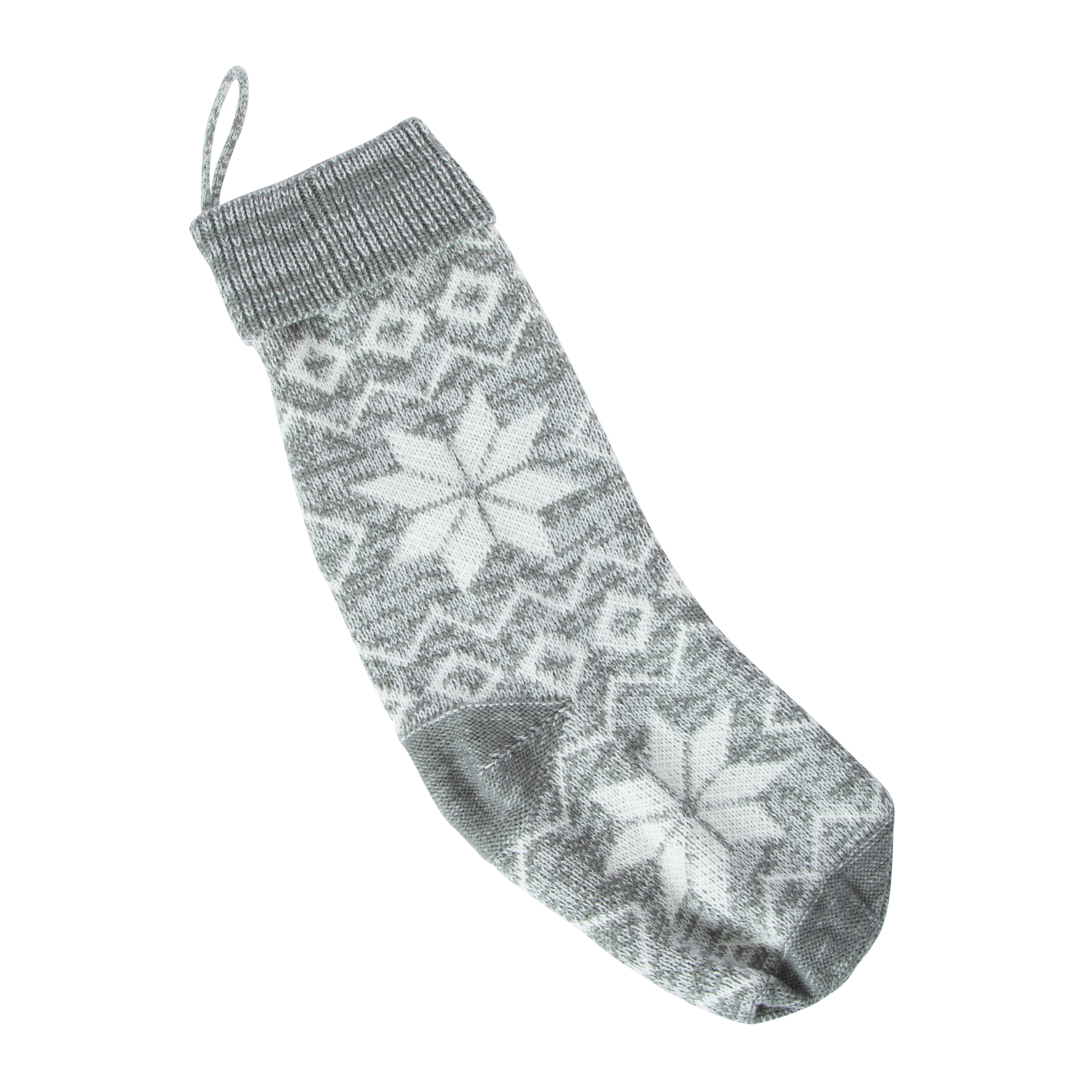 fair isle knit christmas stocking 20in