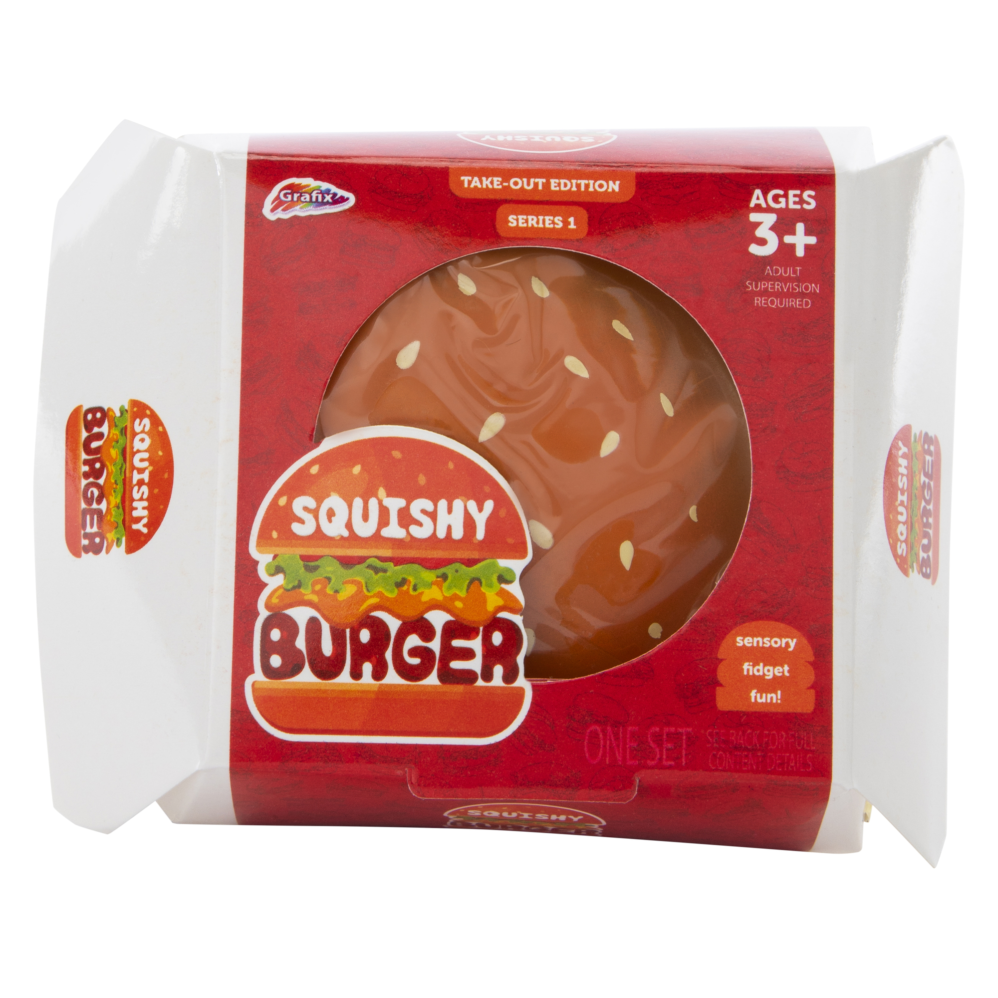 fast food series 1 sensory toy – squishy burger