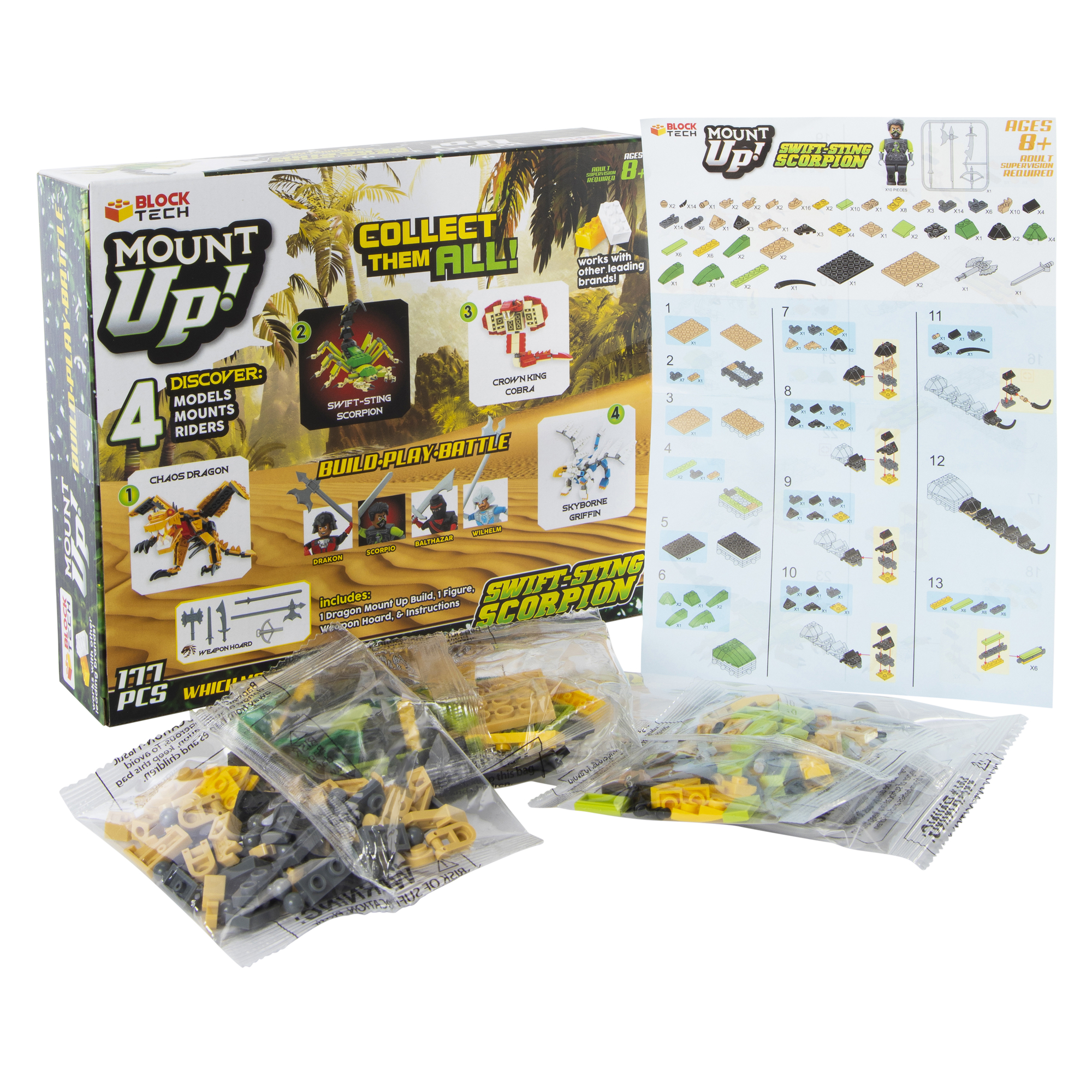 block tech® mount up! build kit with minifigure | Five Below