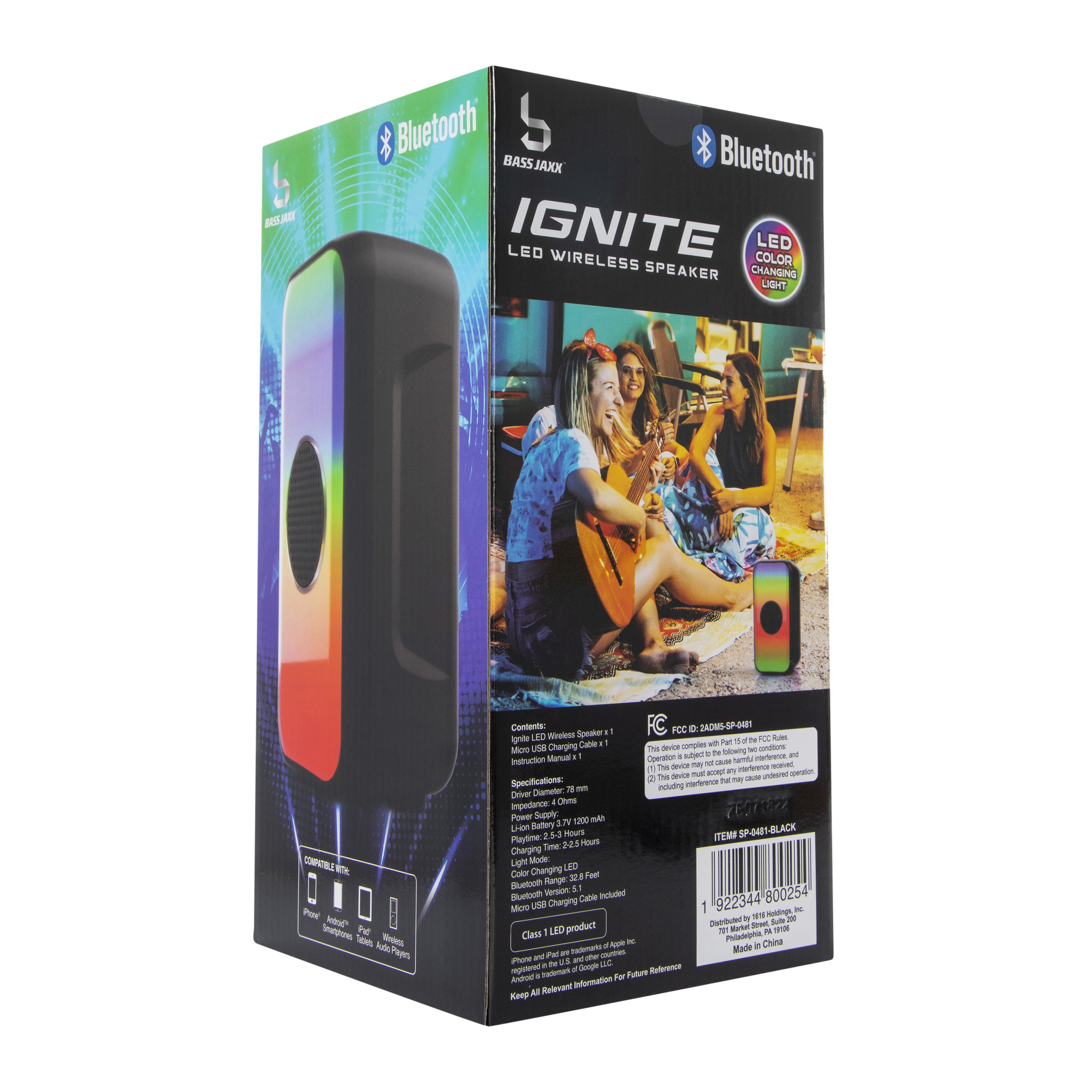 ignite color-changing LED light bluetooth® speaker | Five Below