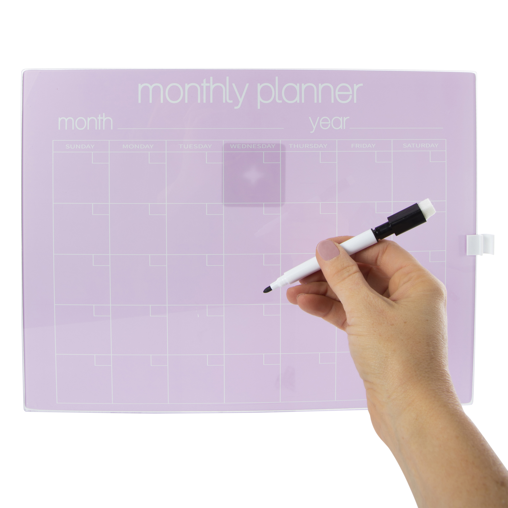 dry erase glass monthly calendar planner 12in x 16in | Five Below