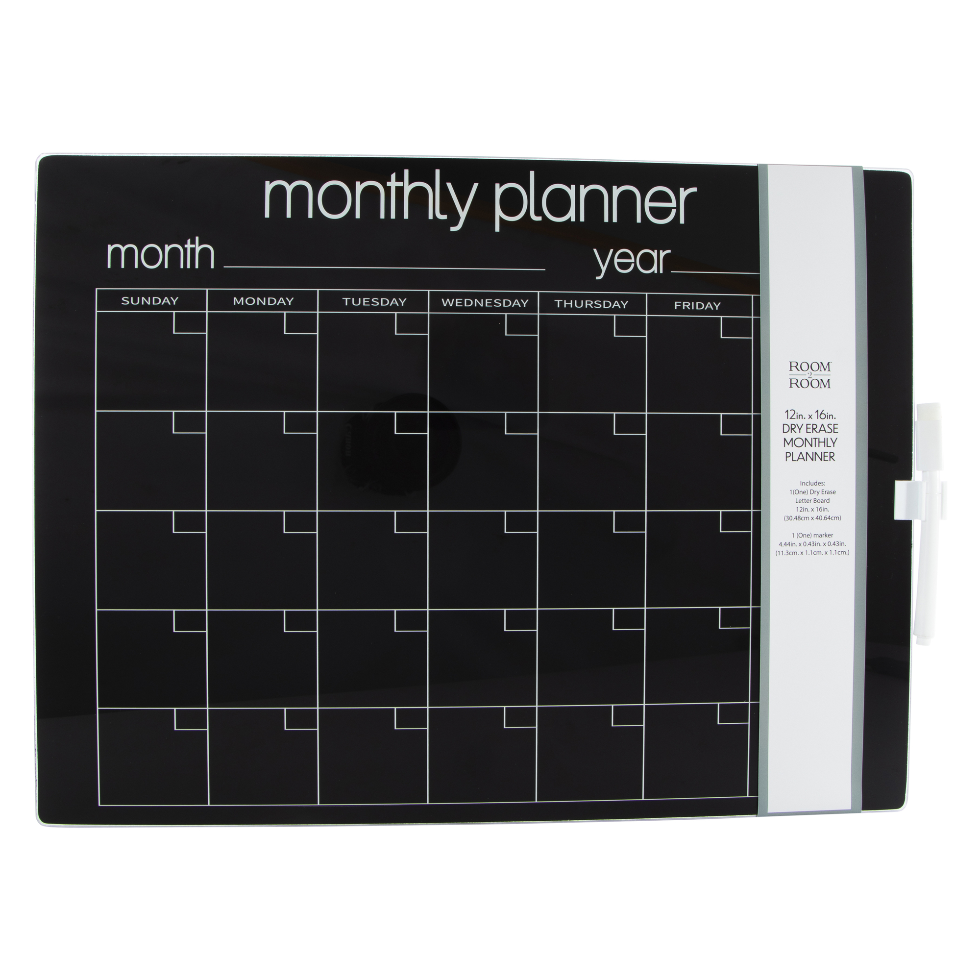 dry erase glass monthly calendar planner 12in x 16in | Five Below