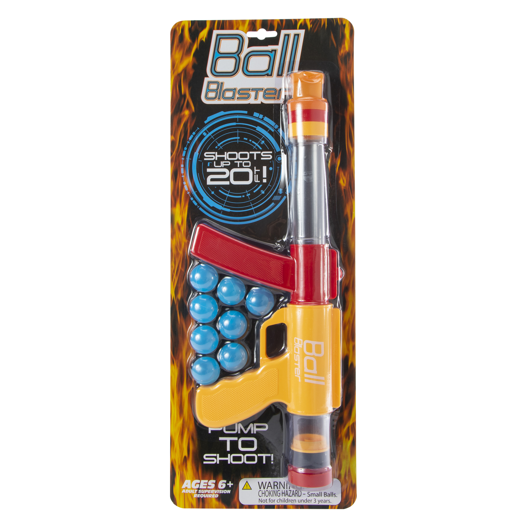 glow the dark pump action ball blaster toy