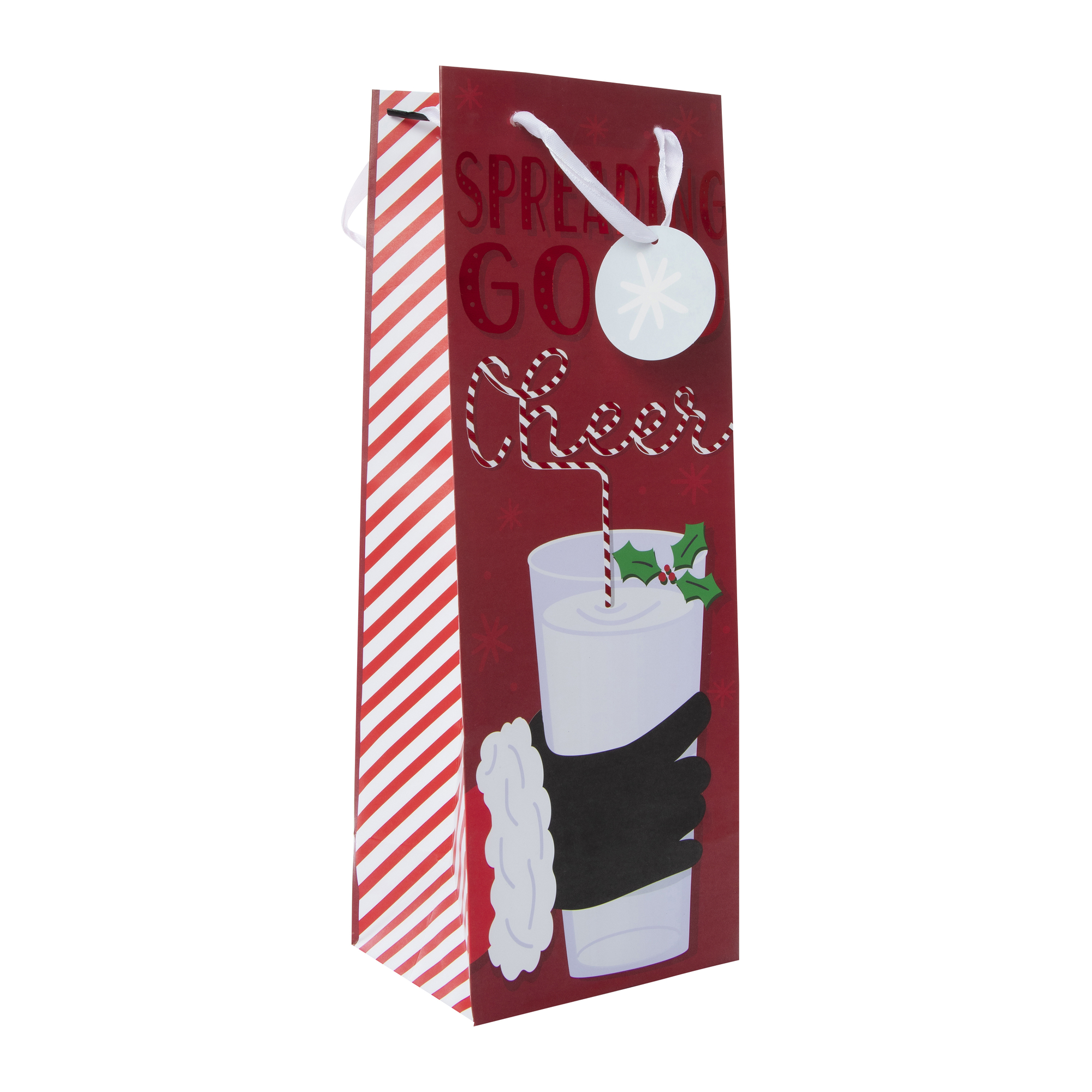 holiday bottle bag gift 5in x 14in