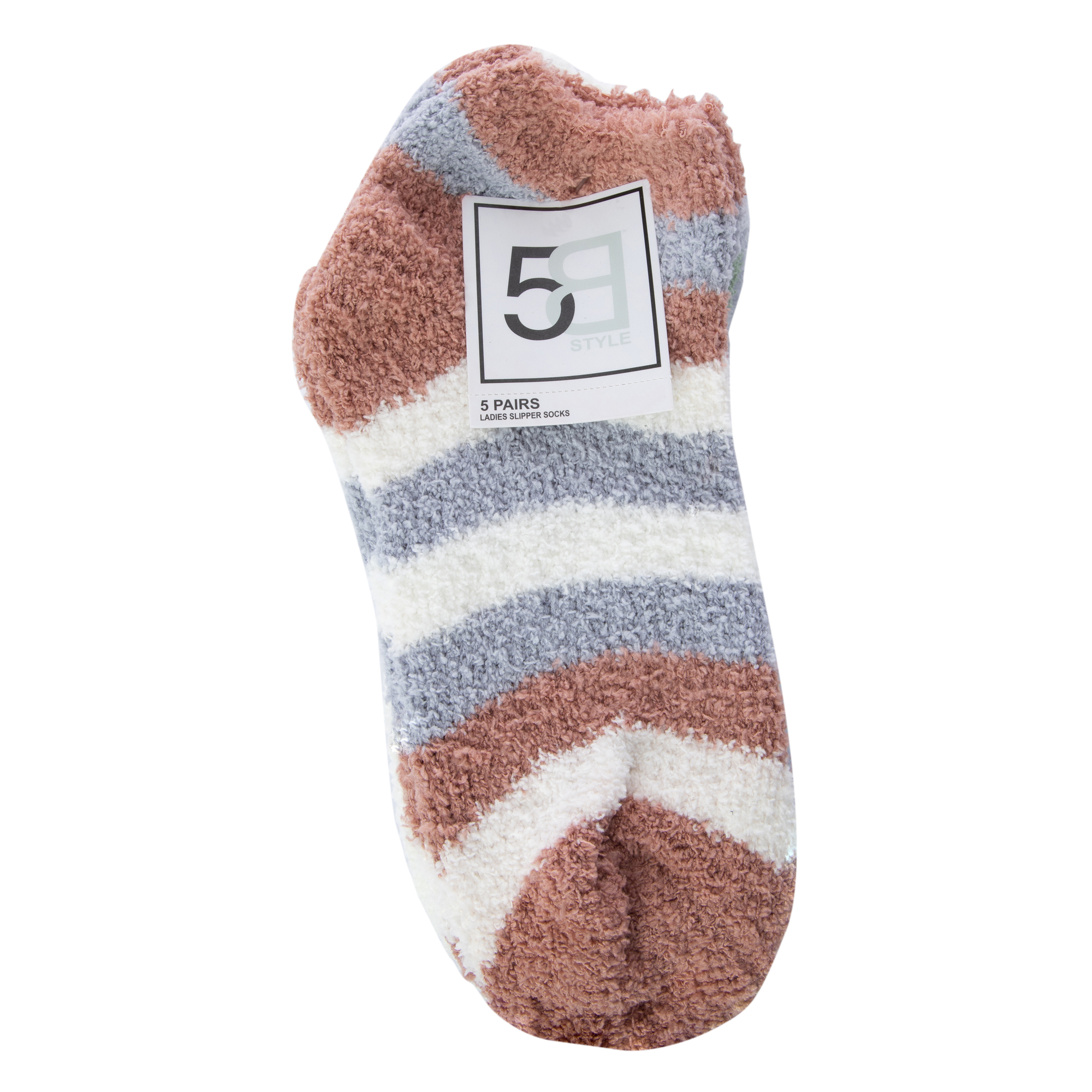 ladies fuzzy quarter crew socks 5-pack