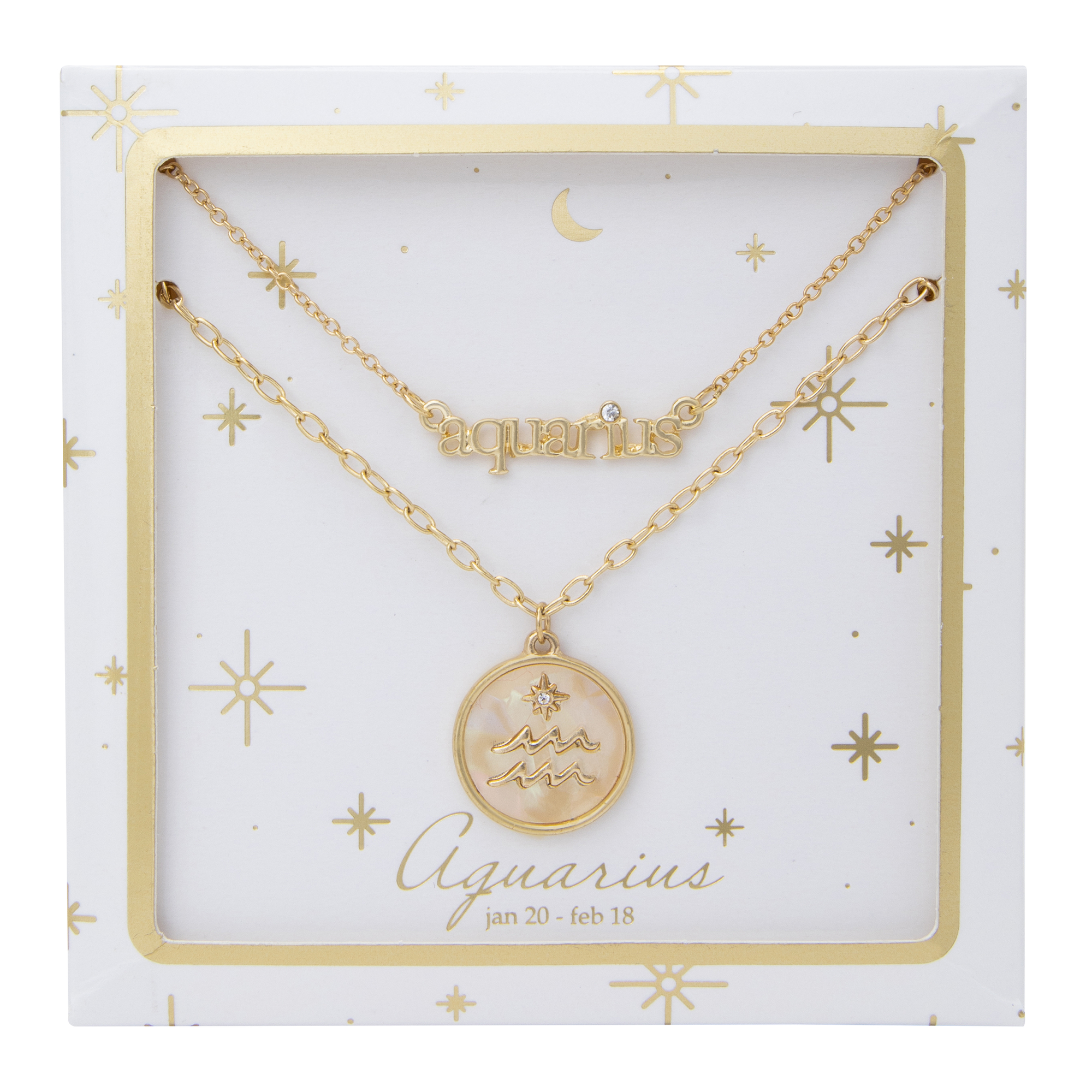 zodiac layered necklace