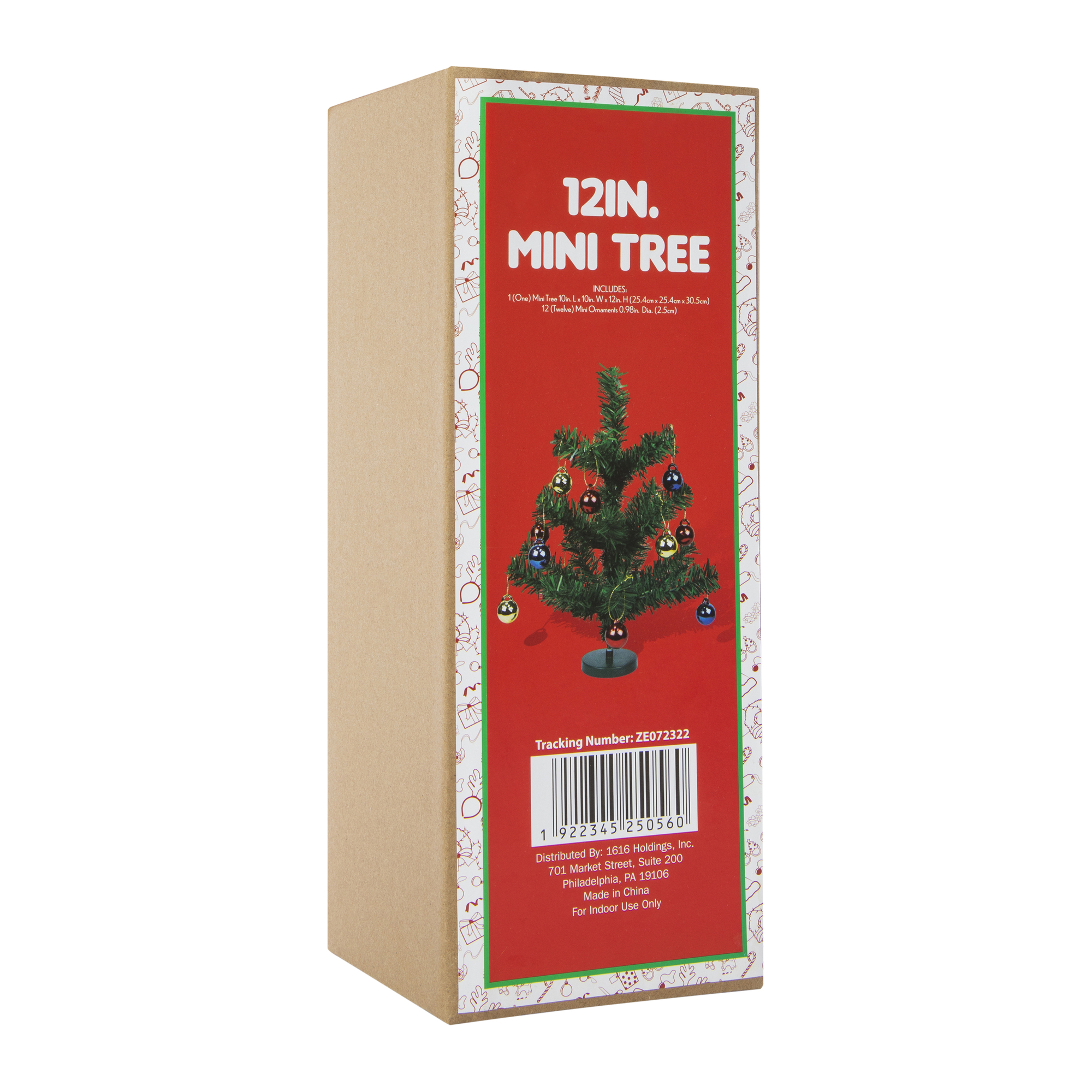 12in mini christmas tree with ornaments